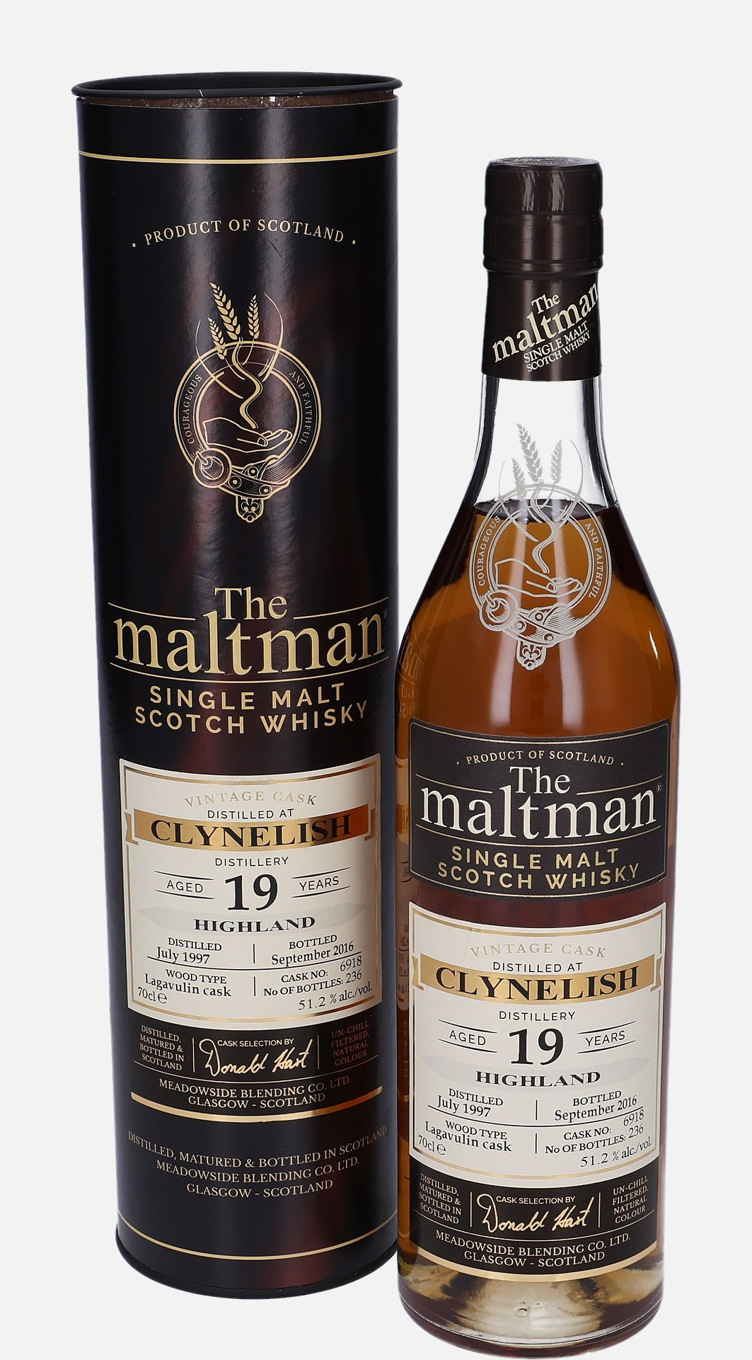 Clynelish Meadowside Blending Co. Ltd. d. July 1997, b. September 2016 19 years old cask no. 6918 Single Malt Scotch Whisky Matured in Lagavulin cask 46% Vol, 700 ml Uncategorized 