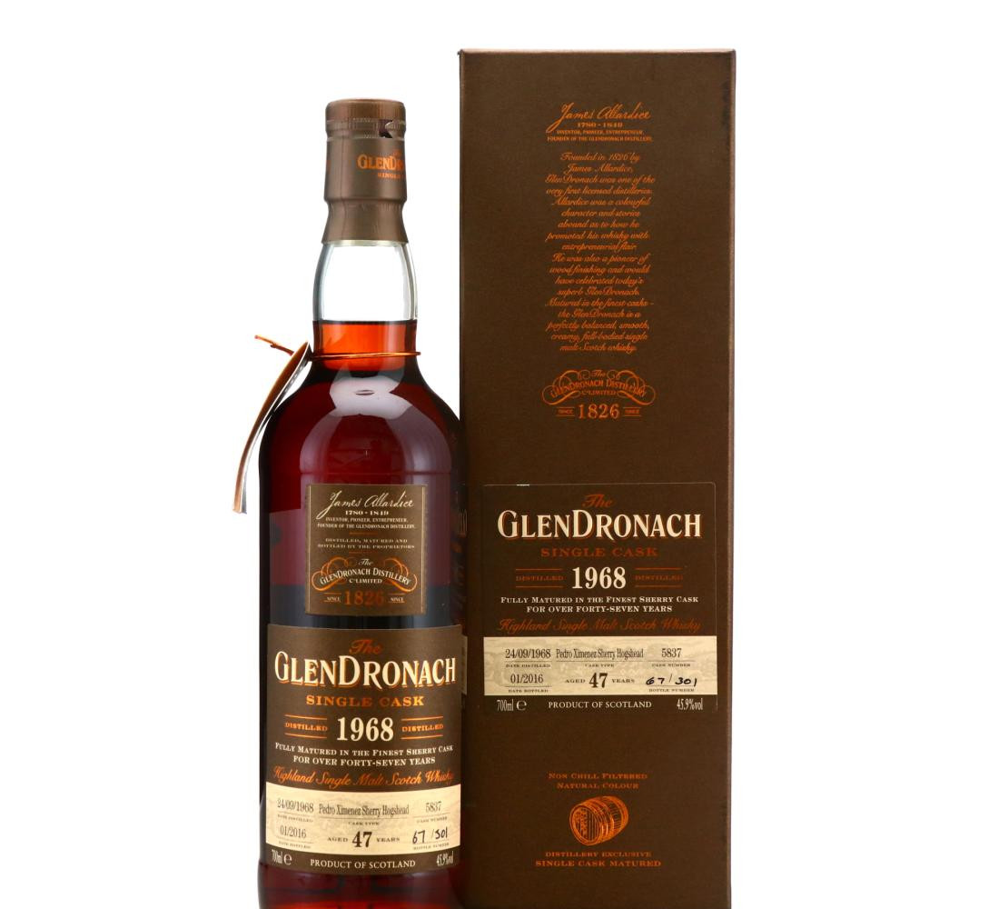 Glendronach 1968 Single Cask 47 Year Old Whisky 