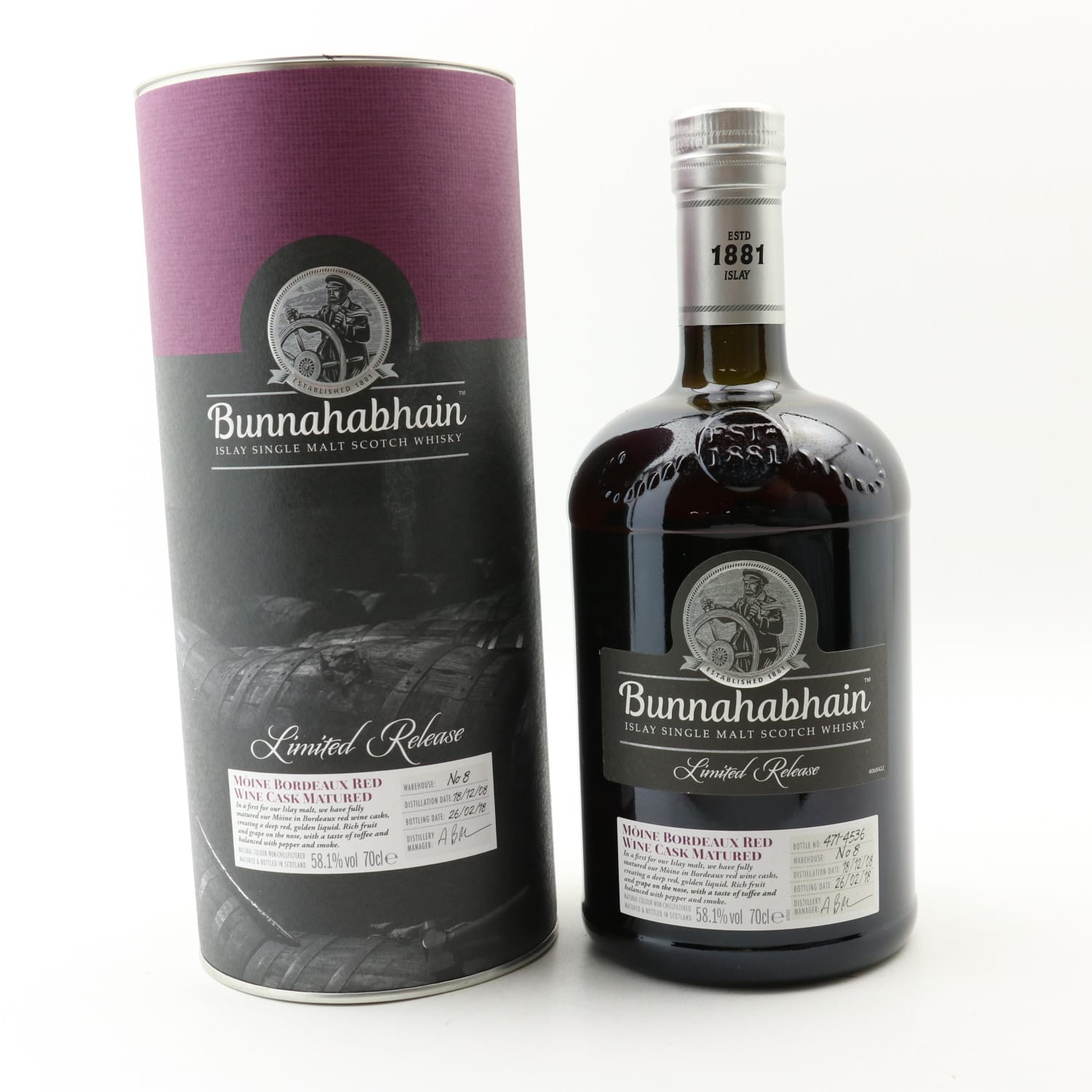 Bunnahabhain 2008 Moine Bordeaux Red Wine Matured Whisky 