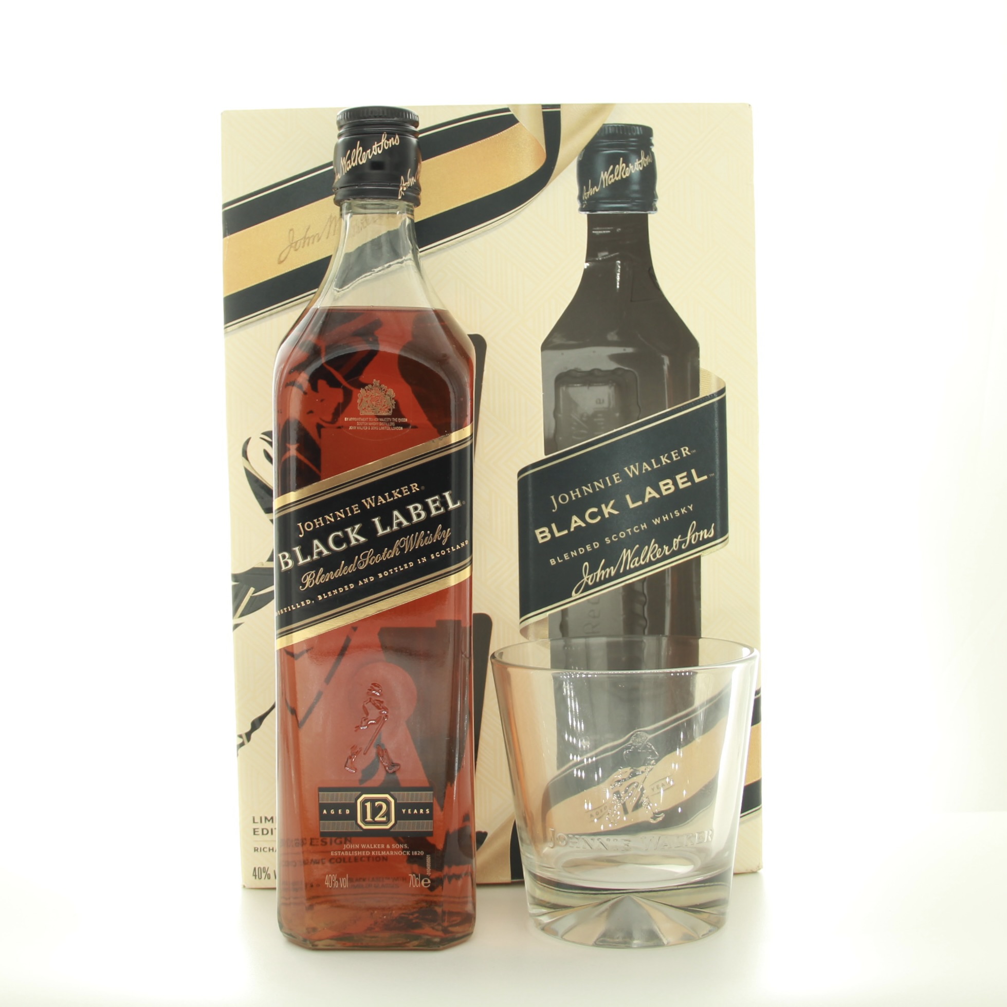Johnnie Walker Black Label 12 Year Old Gift Pack 70cl 40% Blended Scotland Whisky 
