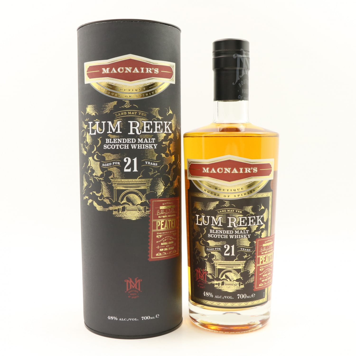 MacNair’s 21 Year Old ‘Lum Reek’ Peated Blended Malt Scotch Whisky Whisky 