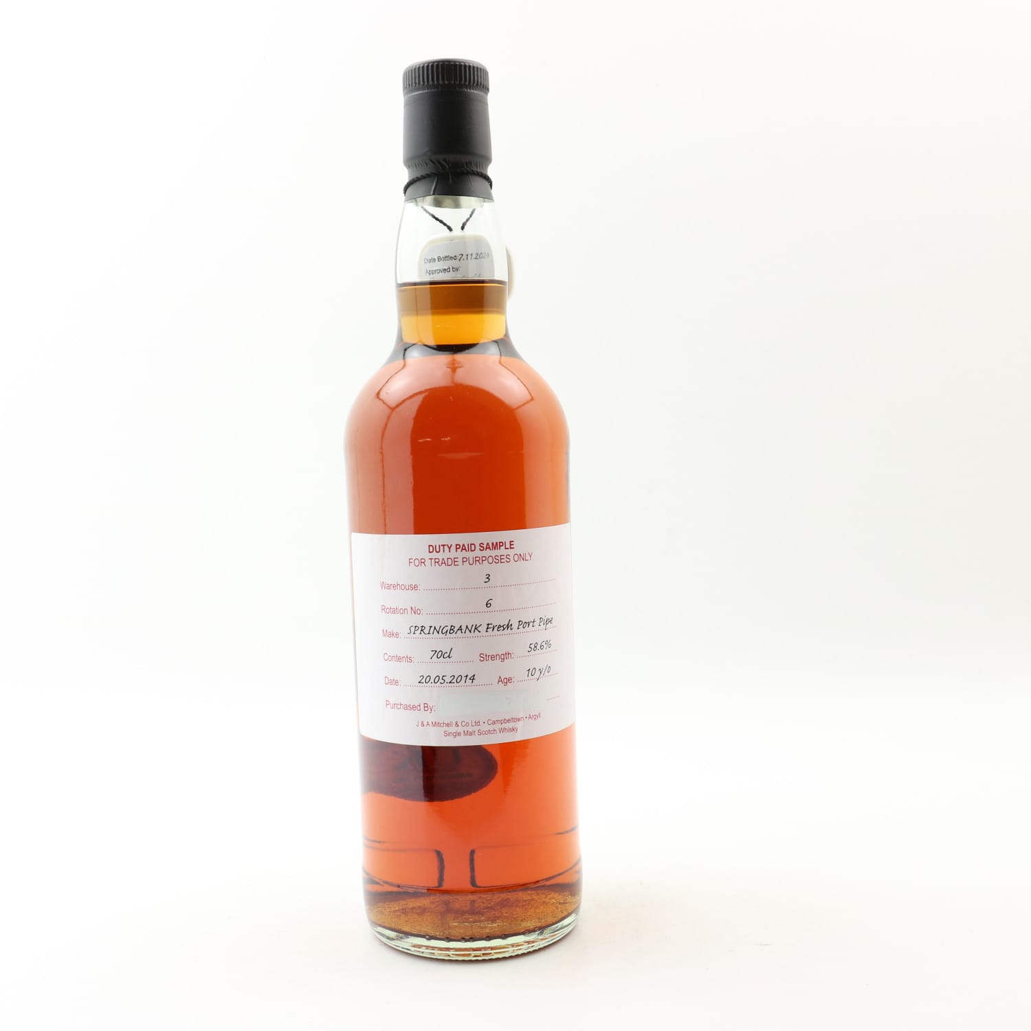 Springbank 2014 10 Year Old Duty Paid Sample Whisky 