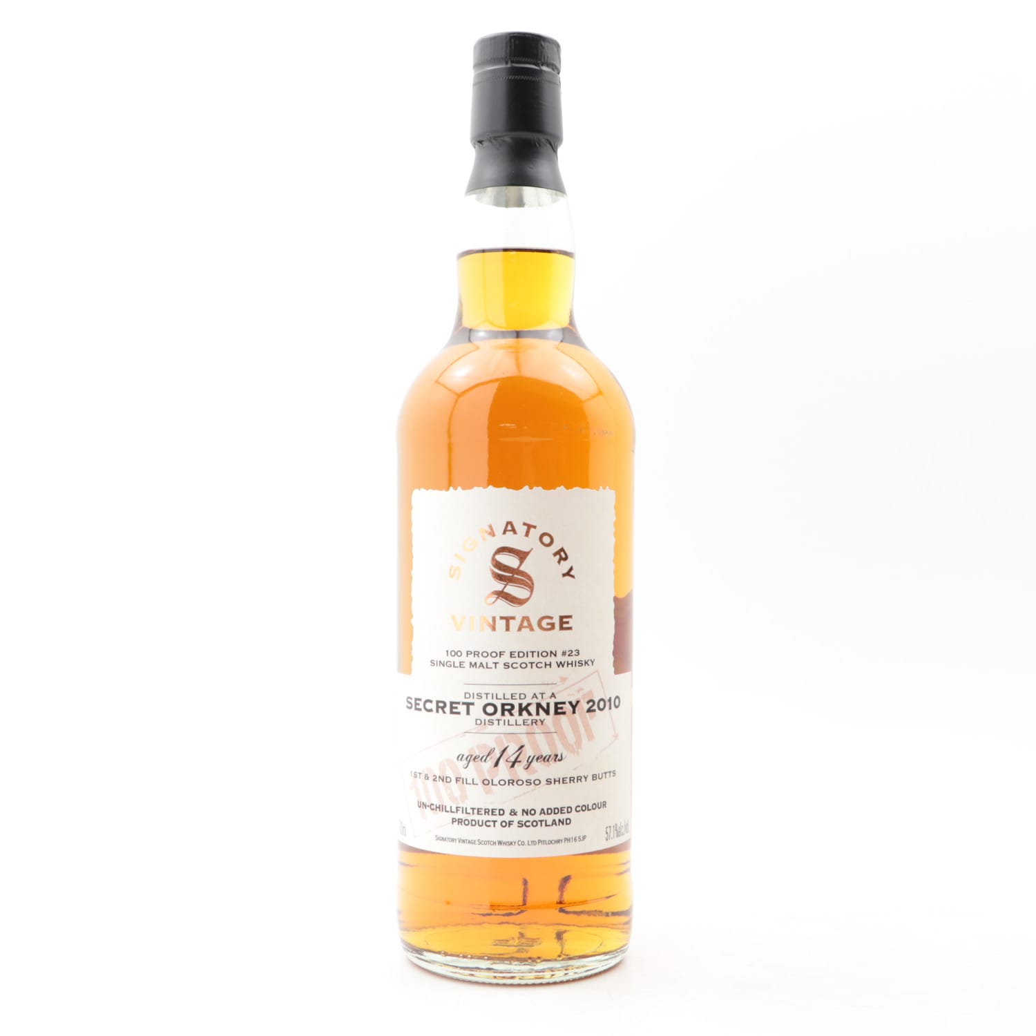 Secret Orkney 2010 14 Year Old Signatory 100º Proof Edition #23 Whisky