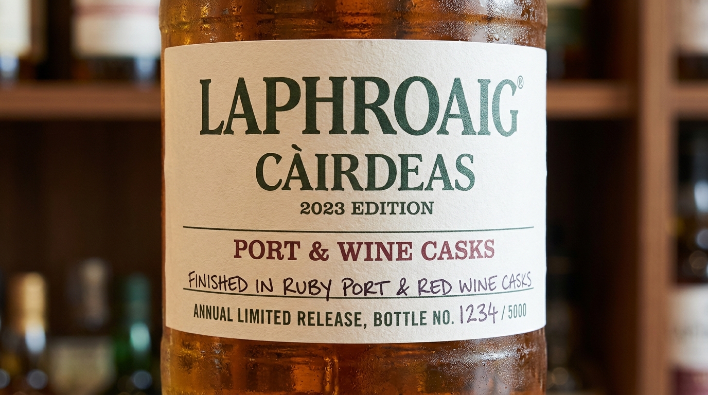 laphroaig-cairdeas-series whisky bottle