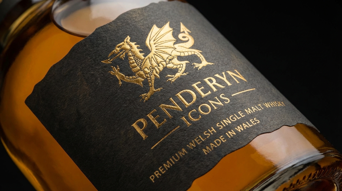 penderyn-icons-of-wales-series whisky bottle