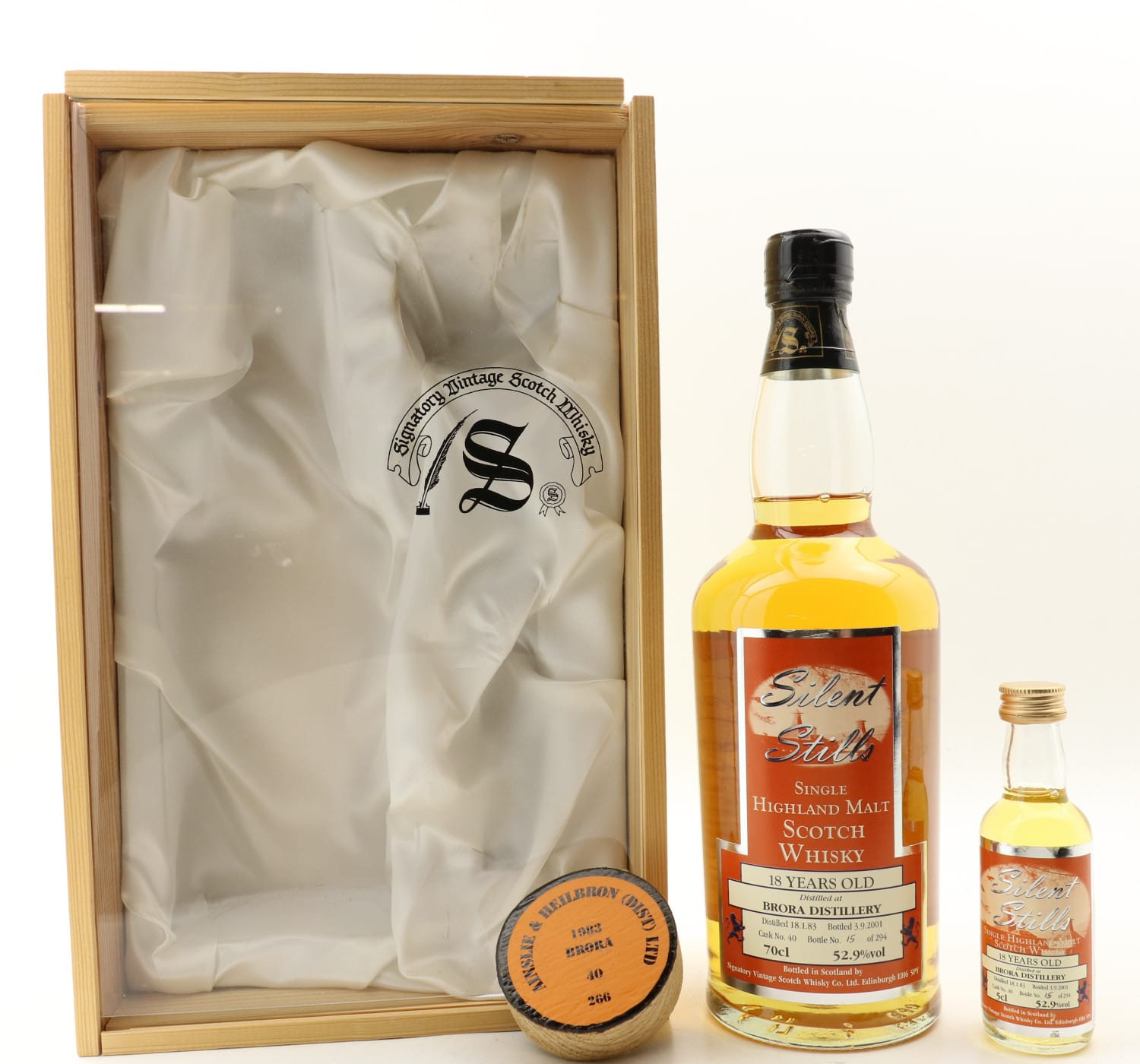 Brora 1983 18 Year Old Silent Stills Signatory With Matching Mini 5cl Whisky 