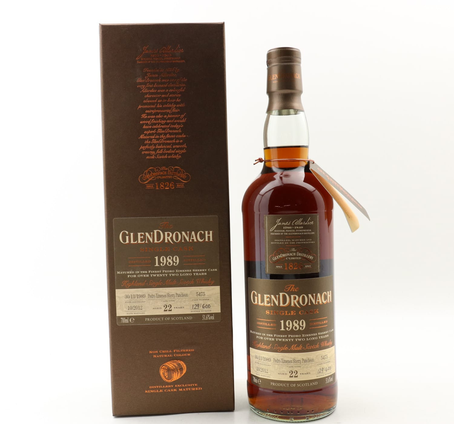 GlenDronach 1989 22 Year Old Single Cask #5475 Whisky