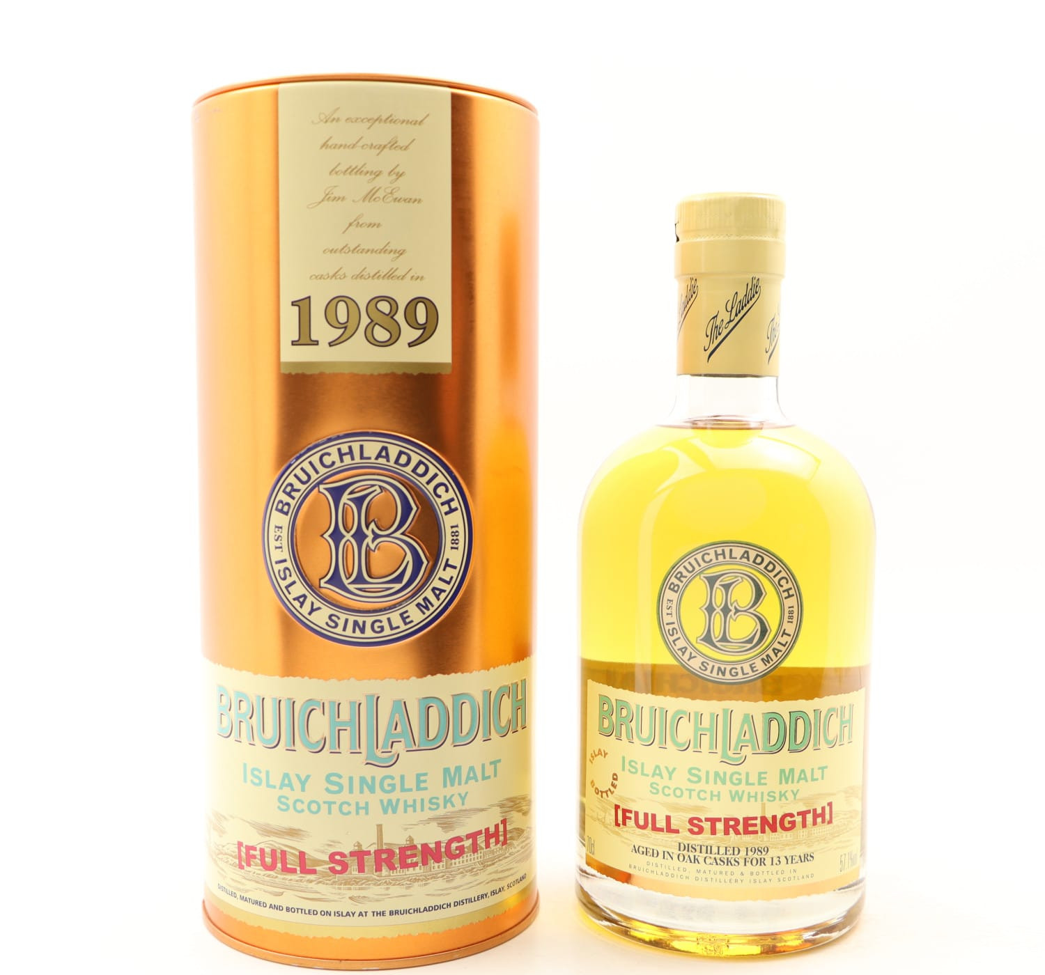 Bruichladdich 1989 13 Year Old Full Strength Whisky 