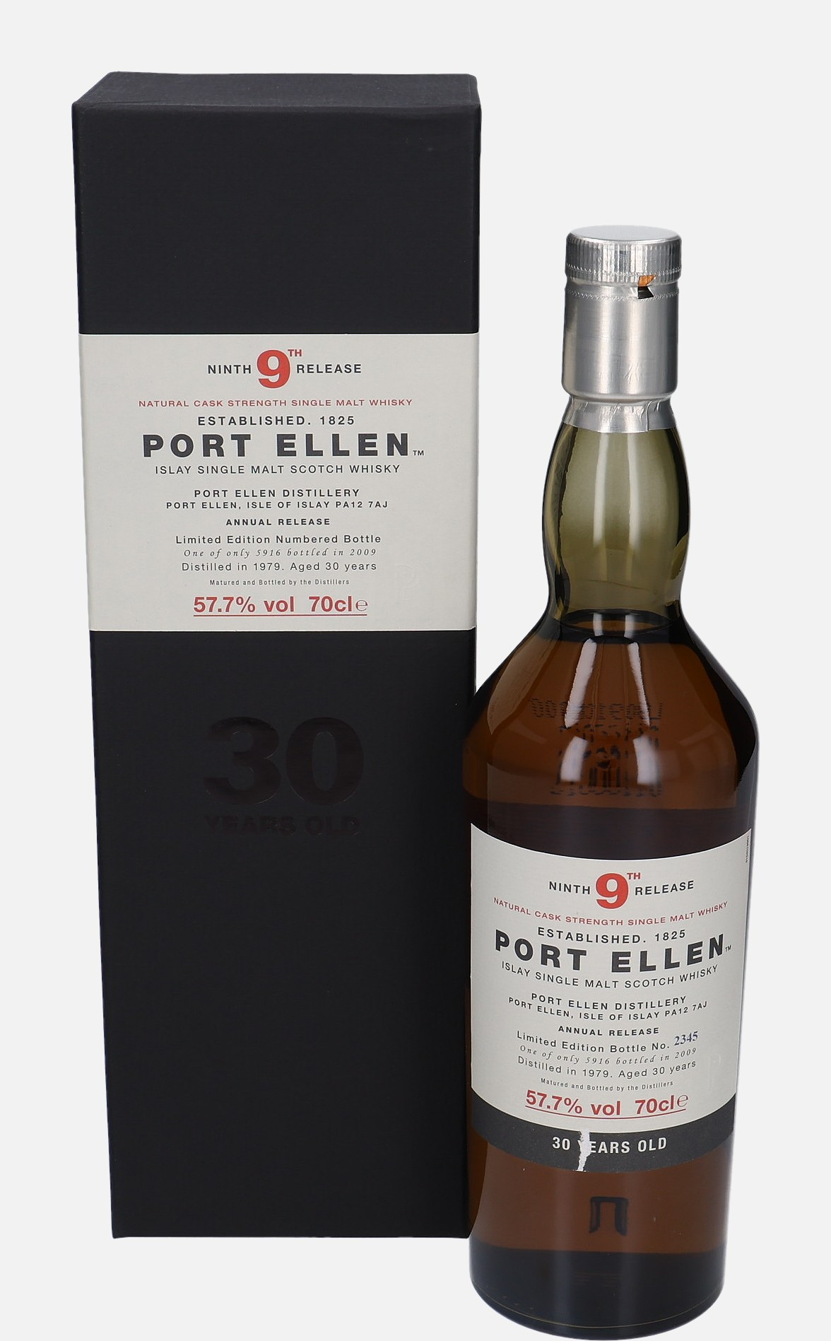 Port Ellen Original Bottling d. 1979, b. 2009 30 years old 9th Release Islay Single Malt Scotch Whisky 57.7% Vol, 700 ml Whisky 