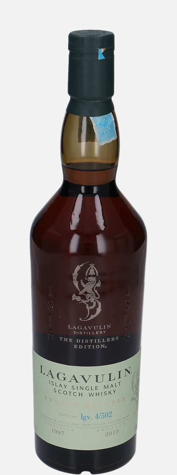 Lagavulin Original Bottling d. 1997, b. 2013 lgv. 4/502 Islay Single Malt Scotch Whisky Finished in Pedro Ximenez Cask 43% Vol, 700 ml Whisky