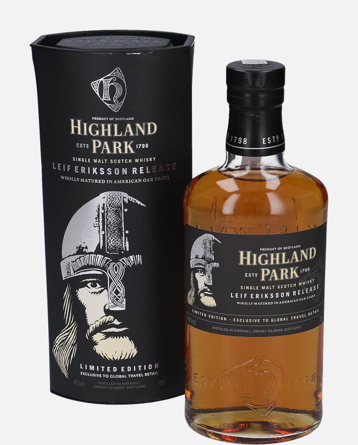 Highland Park Leif Eriksson Release, Original Bottling Single Malt Scotch Whisky 40% Vol, 700 ml Whisky 