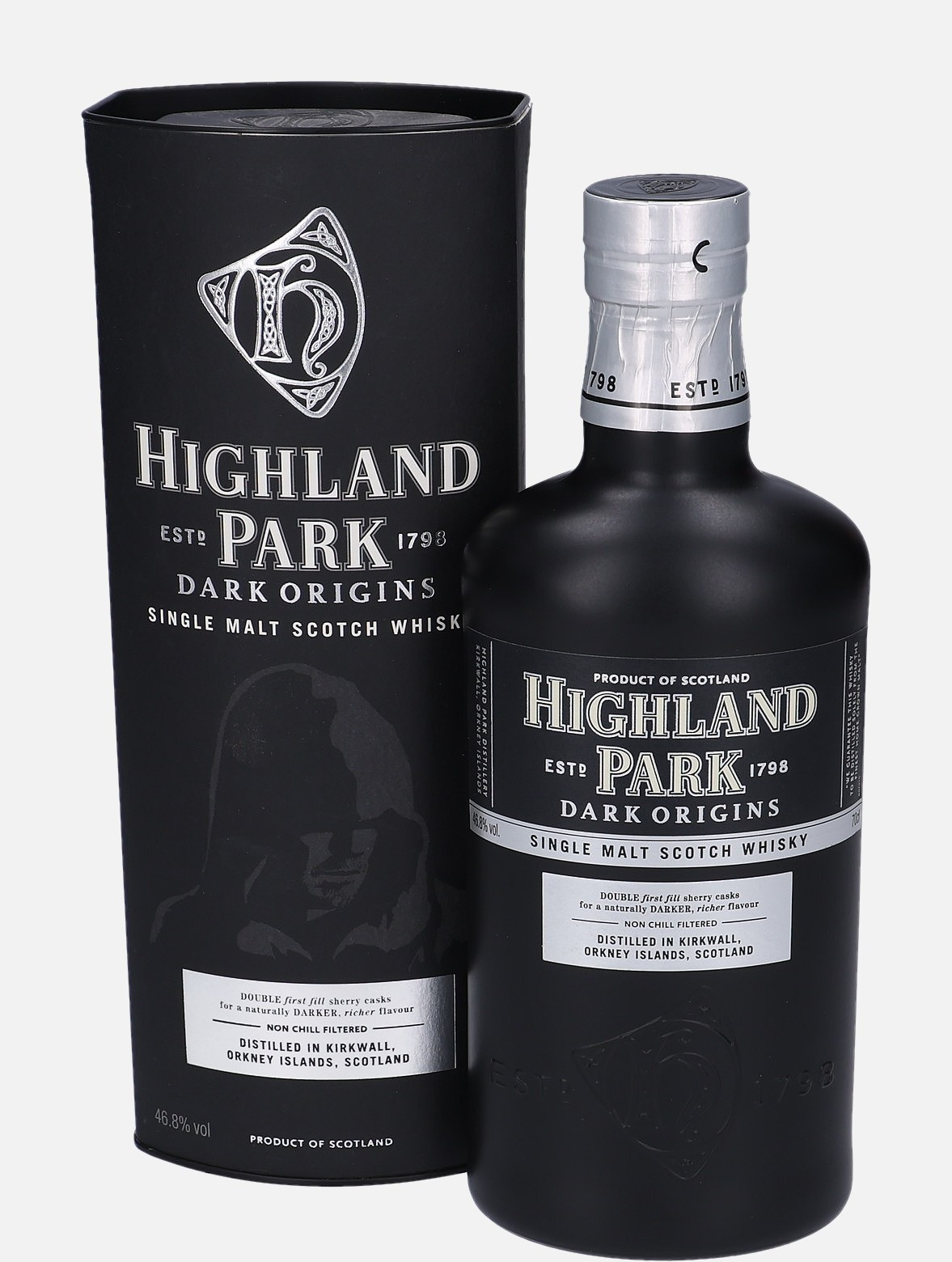 Highland Park Dark Origins, Original Bottling Single Malt Scotch Whisky Matured in First Fill Sherry Cask 46.8% Vol, 700 ml Whisky