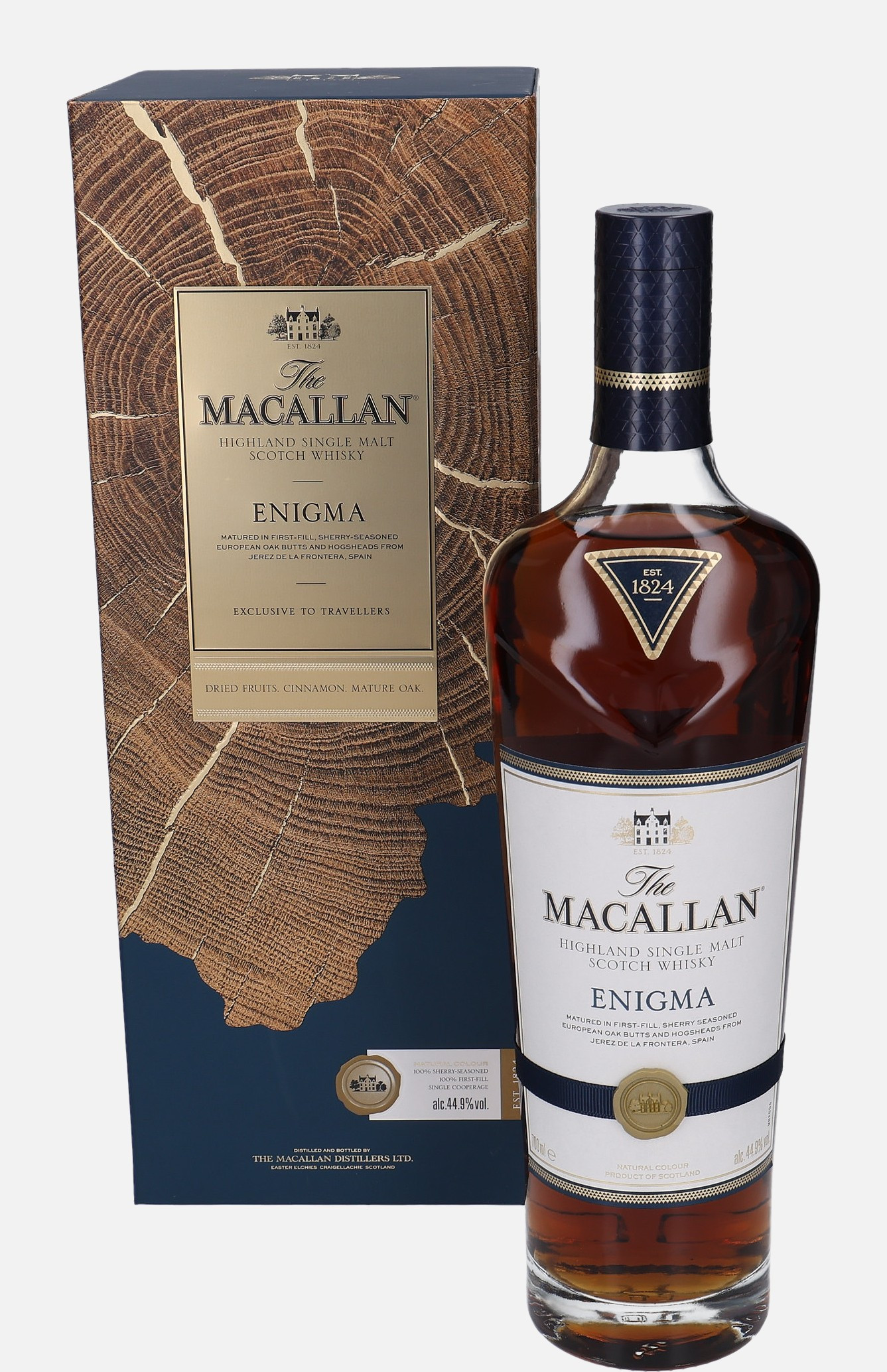 Macallan Enigma, Original Bottling Highland Single Malt Scotch Whisky Matured in Sherry Seasoned European Oak Casks 44.9% Vol, 700 ml Whisky 