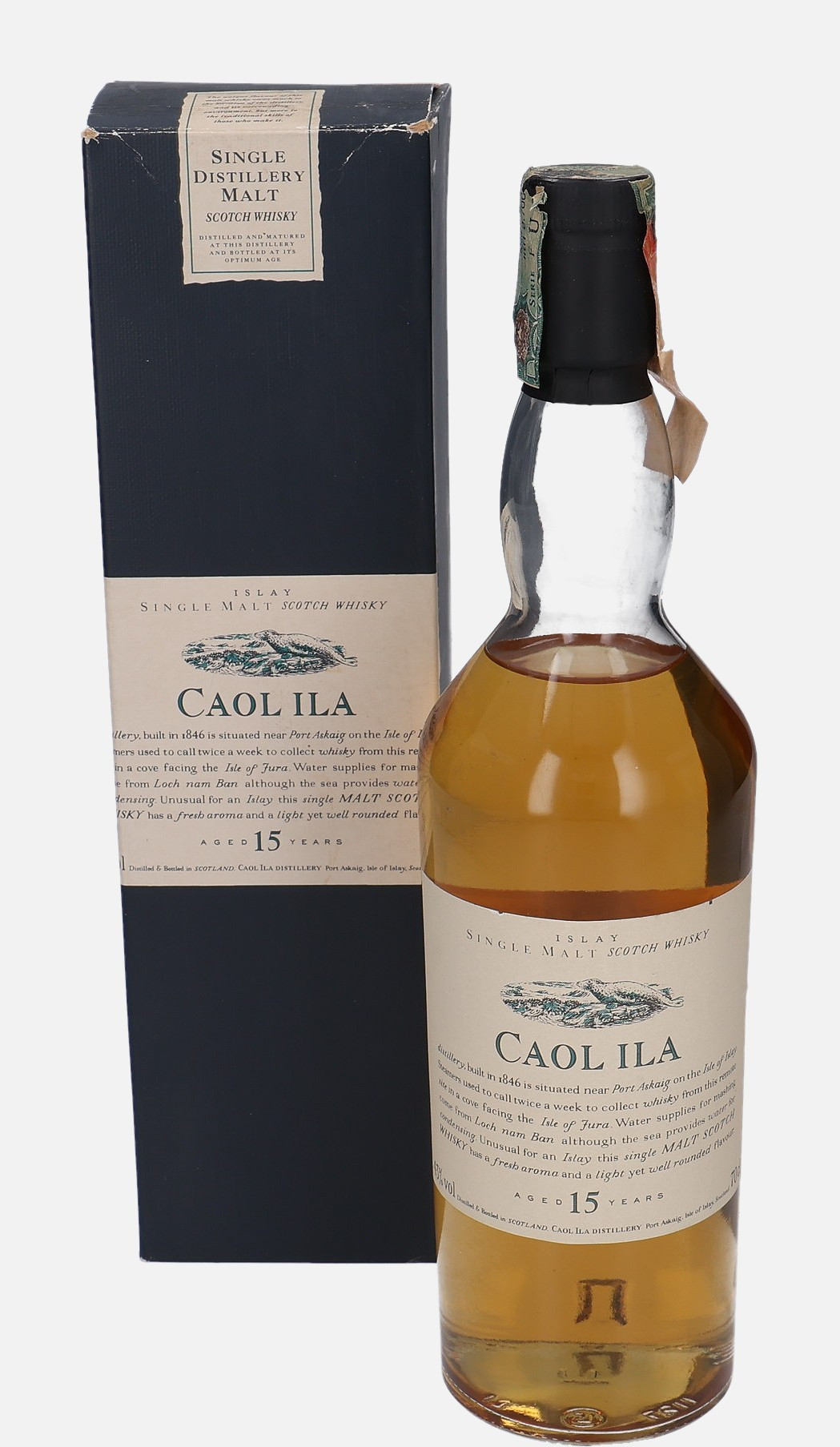 Caol Ila Original Bottling 15 years old Islay Single Malt Scotch Whisky 43% Vol, 700 ml Whisky 