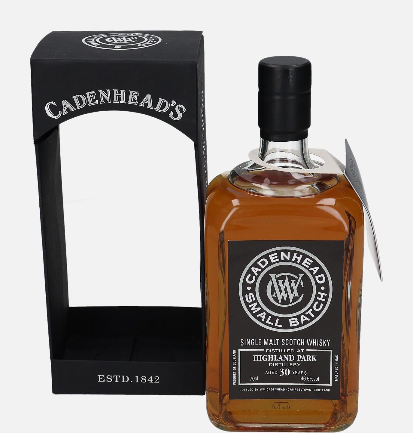 Highland Park Wm. Cadenhead d. 1986, b. 2016 30 years old Single Malt Scotch Whisky Matured in Bourbon Hogshead 46.5% Vol, 700 ml Whisky 