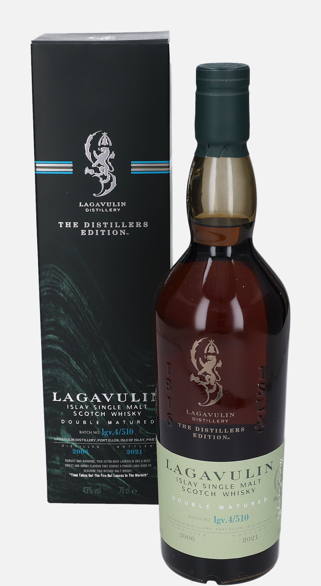 Lagavulin Original Bottling d. 2006, b. 2021 lgv. 4/510 Islay Single Malt Scotch Whisky Finished in Pedro Ximenez Cask 43% Vol, 700 ml Whisky