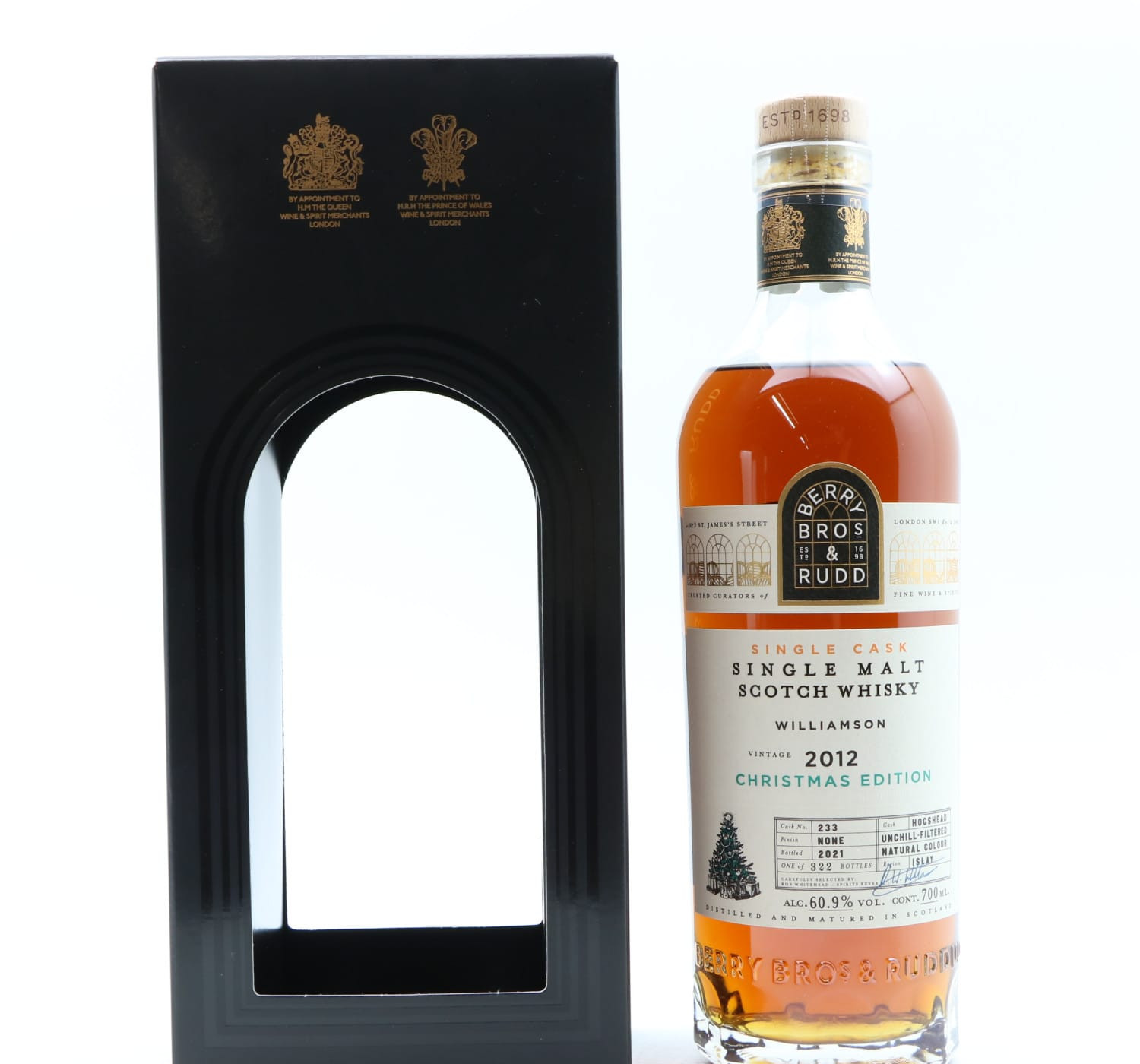 Williamson 2012 Christmas Edition Berry Bros & Rudd Whisky 