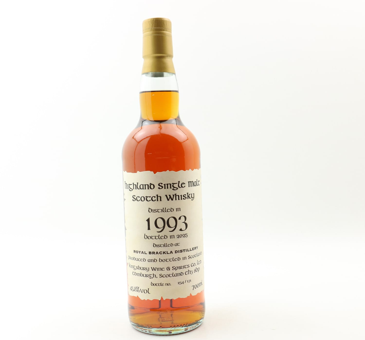 Royal Brackla 1993 32 Year Old Kingsbury Whisky 