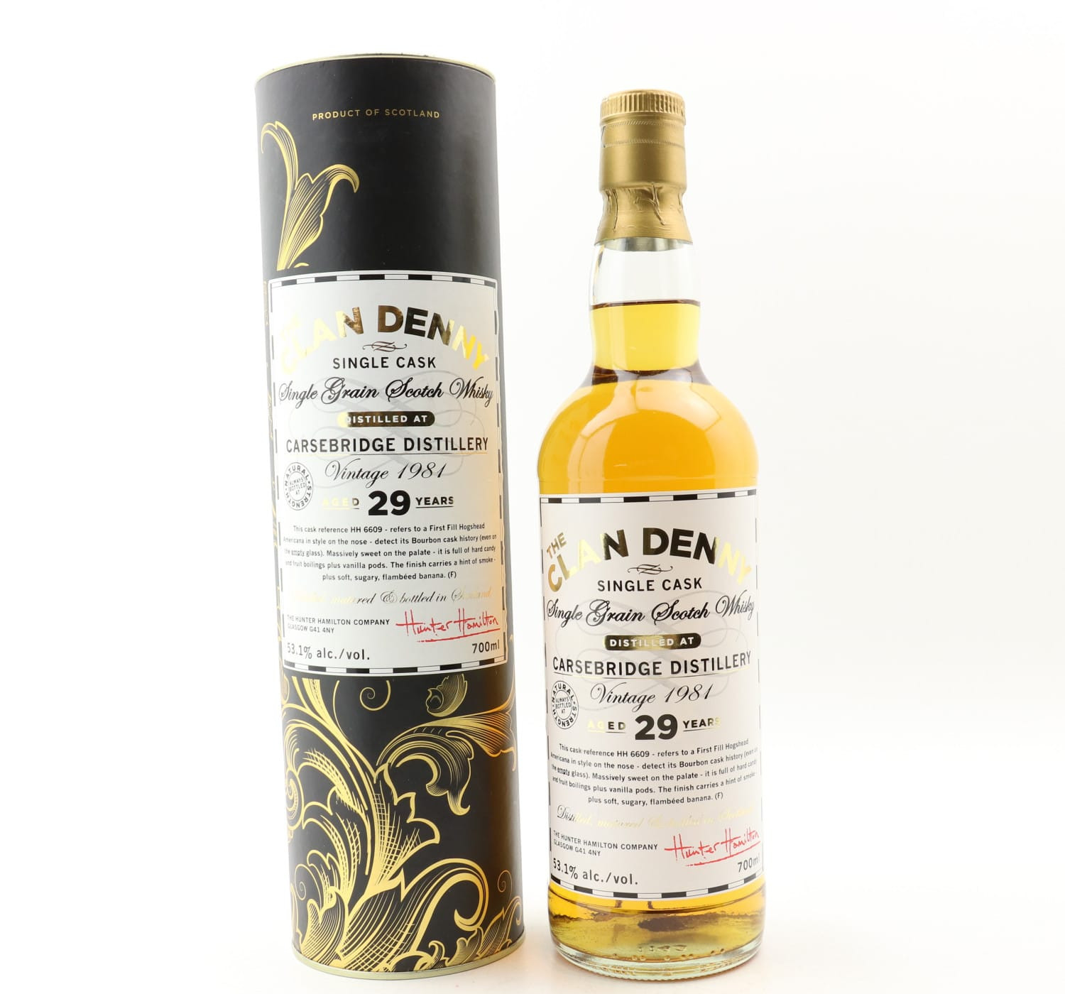 Carsebridge 1981 29 Year Old Clan Denny Whisky 