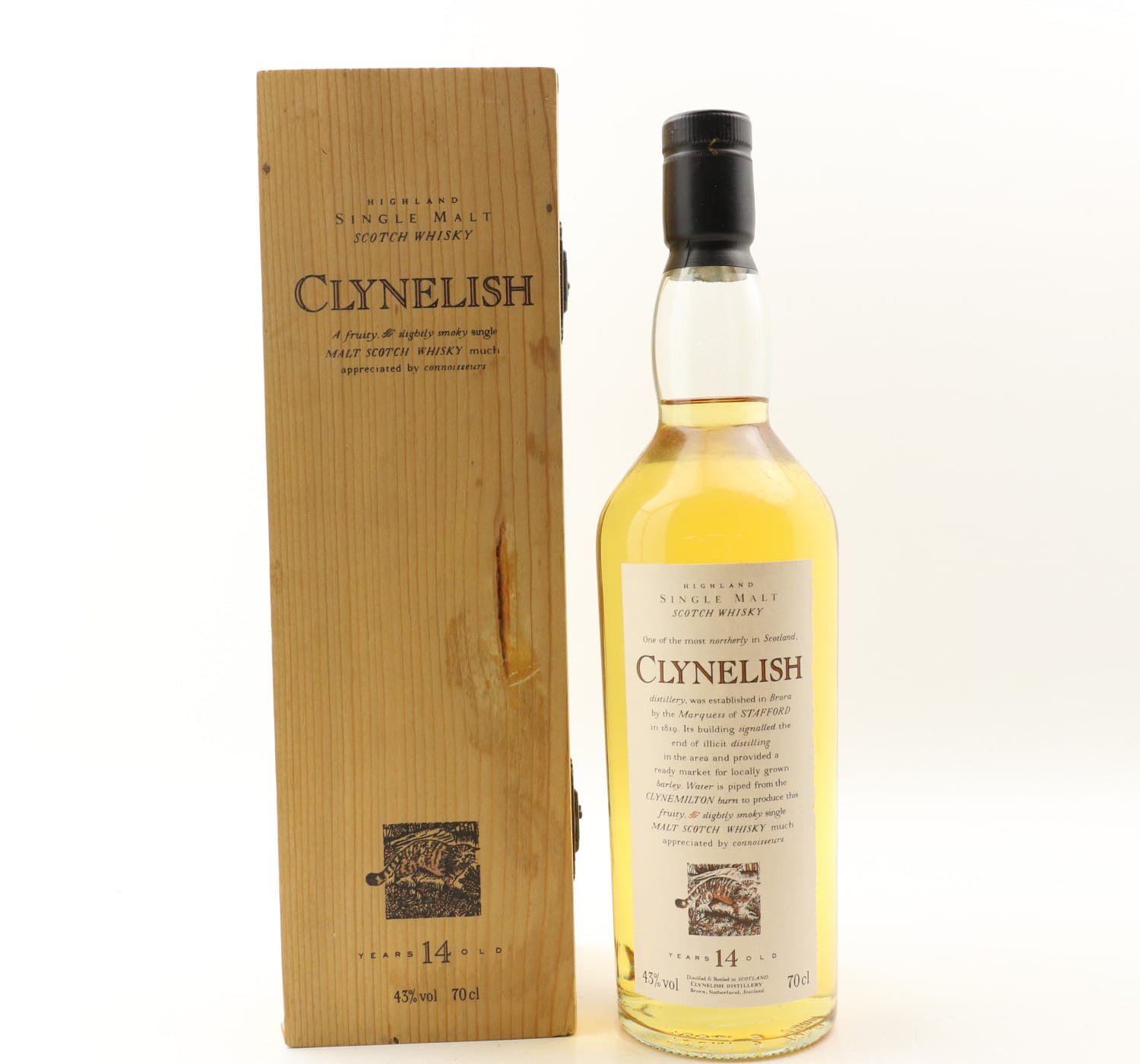 Flora & Fauna Clynelish 14 Year Old In Wooden Box Whisky 