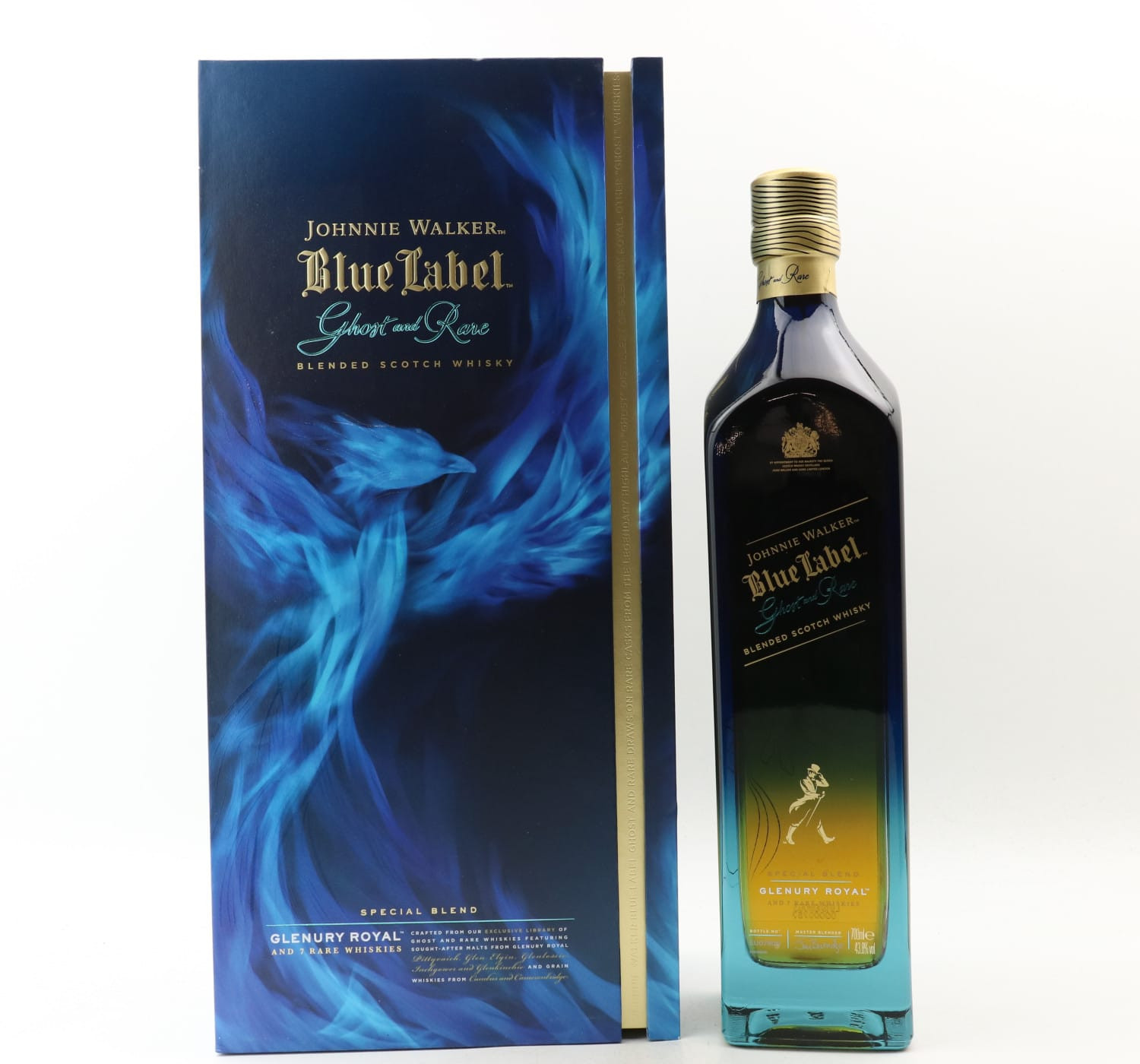 Johnnie Walker Blue Label Ghost & Rare Glenury Royal Whisky 