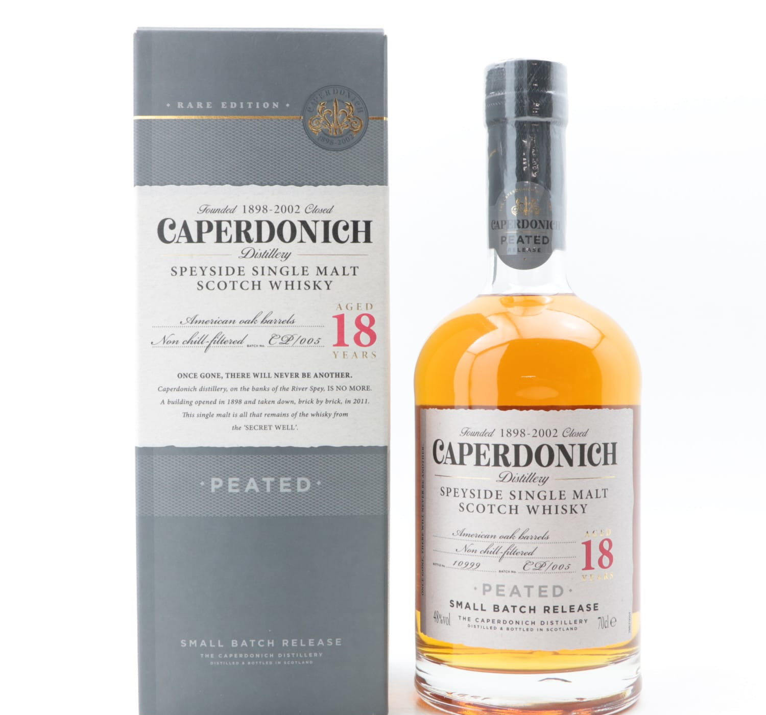 Caperdonich 18 Year Old Peated Whisky 