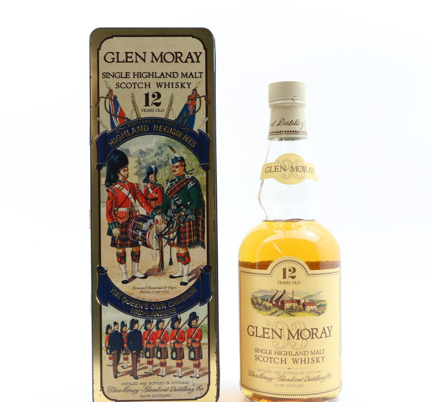 Glen Moray 12 Year Old Highland Regiments Queen’s Own Cameron Highlanders Whisky 