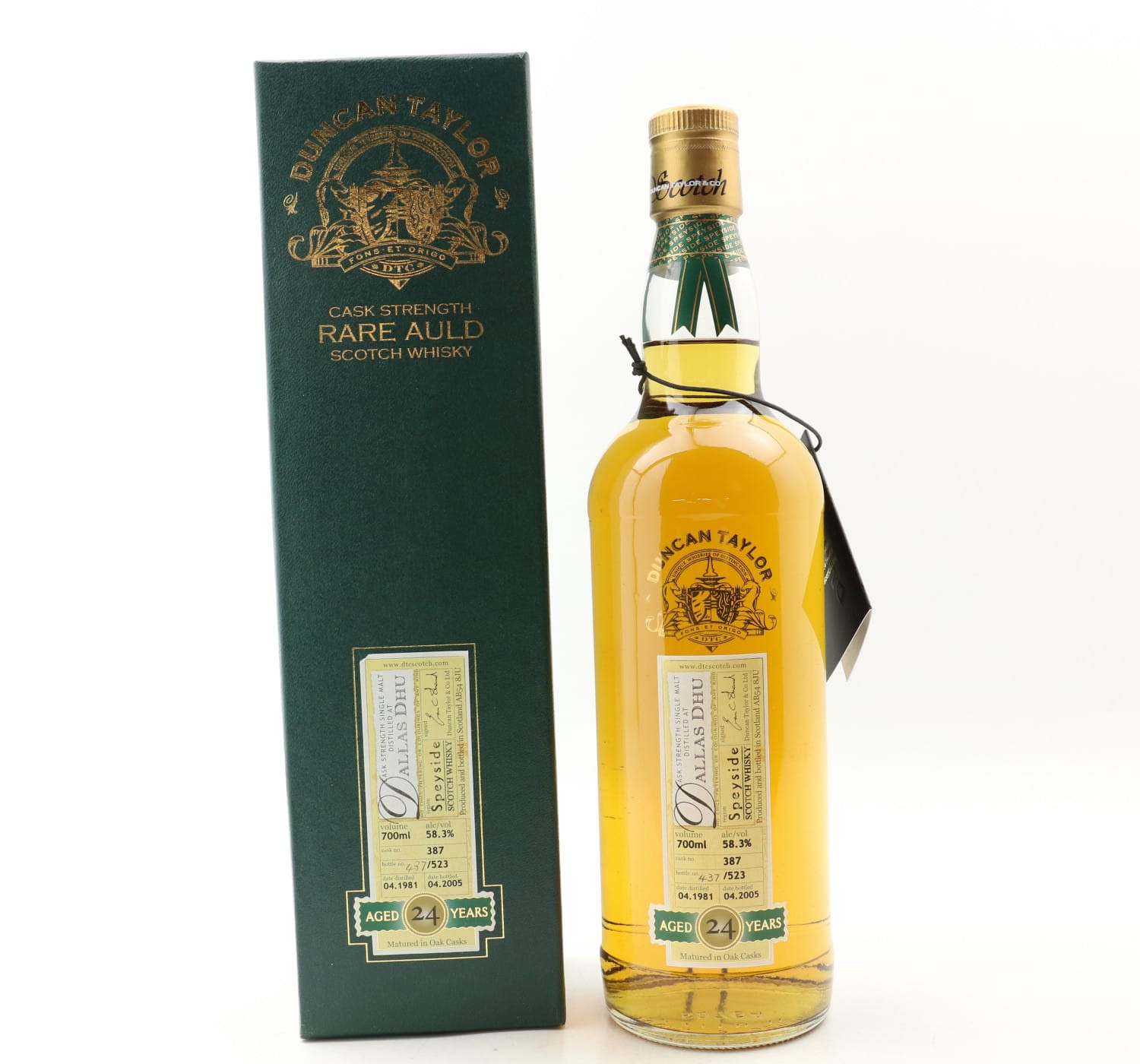 Dallas Dhu 1981 24 Year Old Duncan Taylor Whisky 