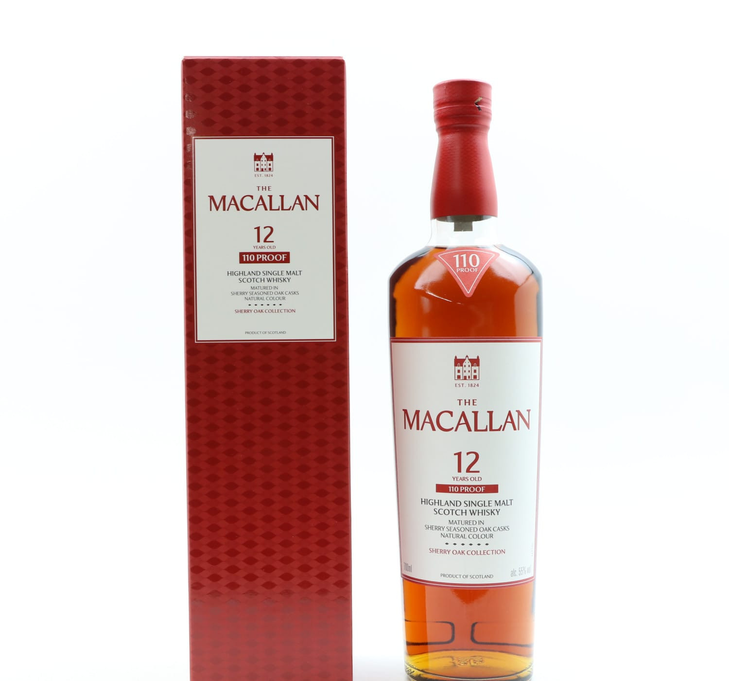 Macallan 12 Year Old 110º Proof Sherry Oak Collection Whisky 