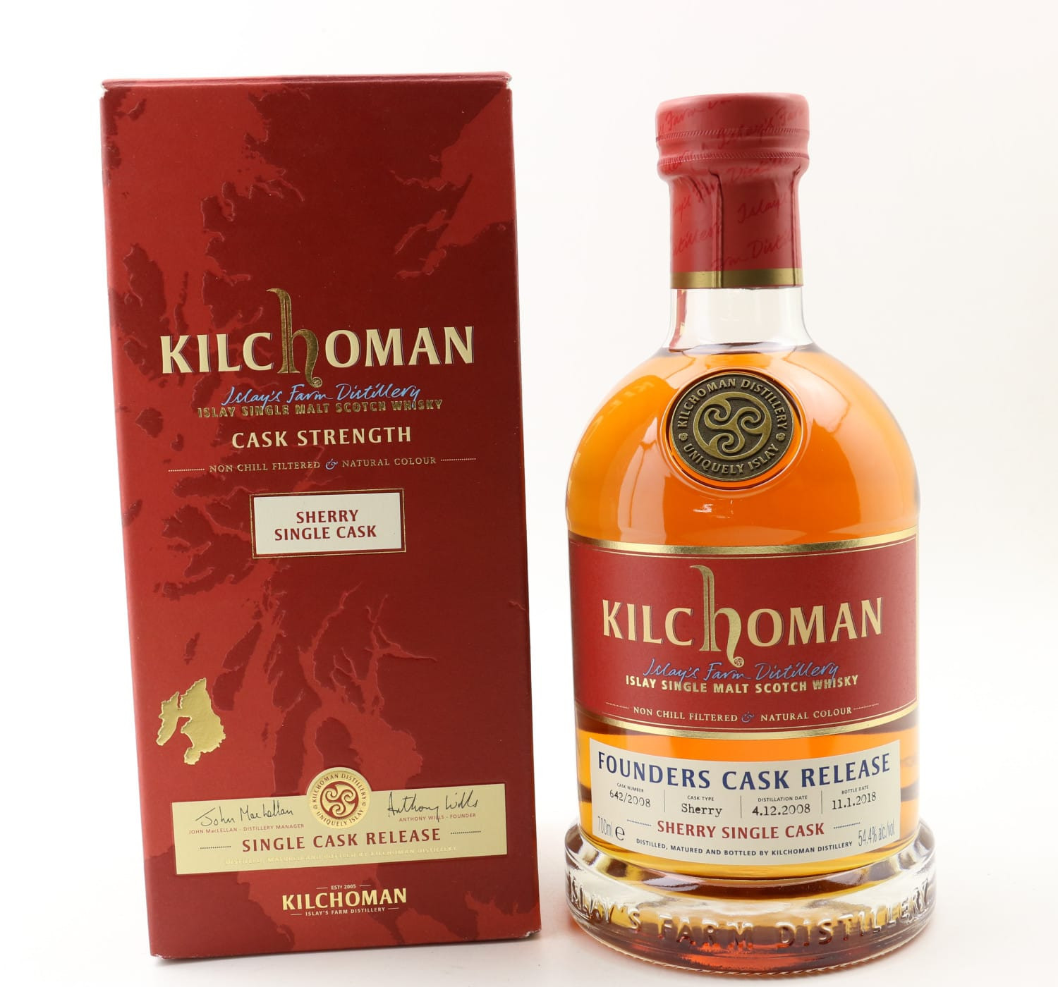 Kilchoman 2008 Founders Single Cask #642 1st Release For Pol Rogers Portfolio Whisky
