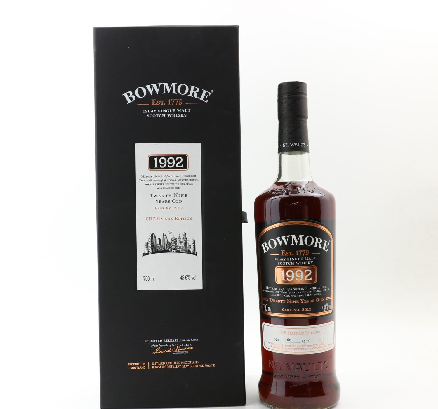 Bowmore 1992 29 Year Old Single Cask #2012 CDF Hainan Edition Whisky 