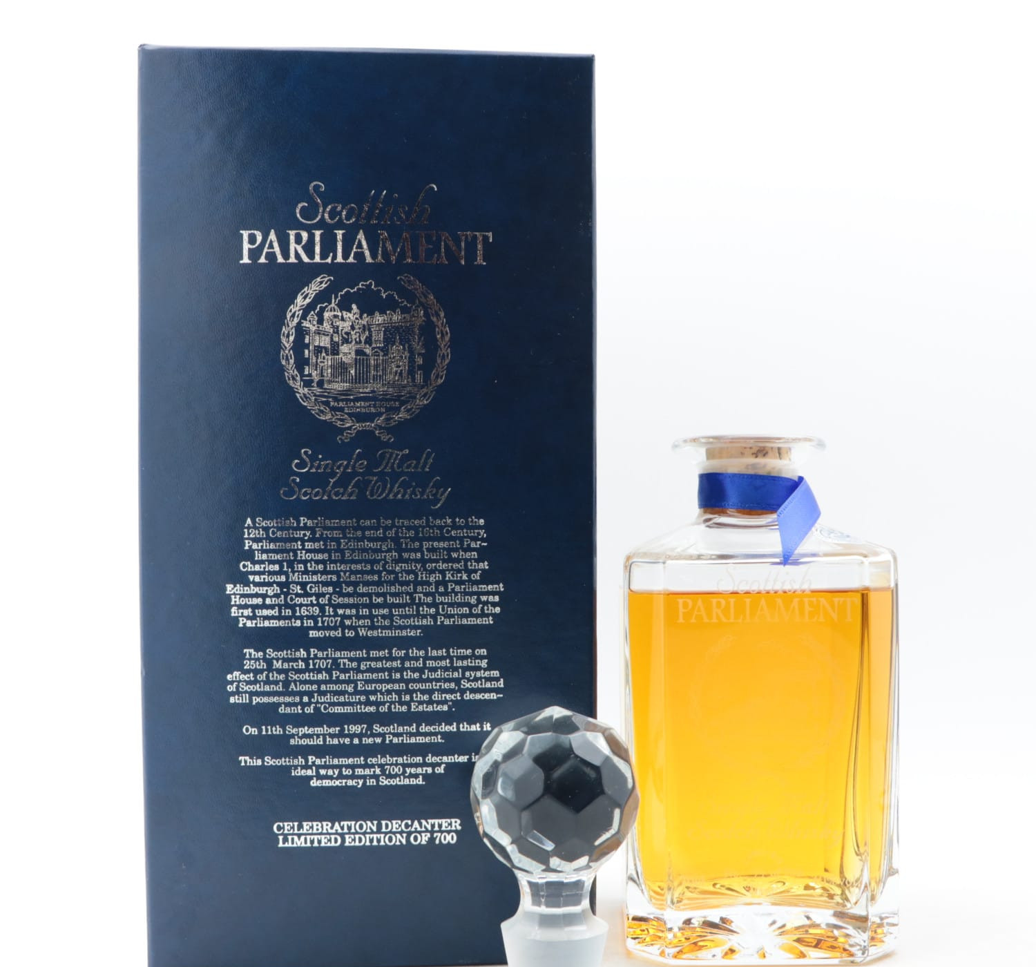 Scottish Parliament 1997 Celebration Glencairn Decanter Whisky