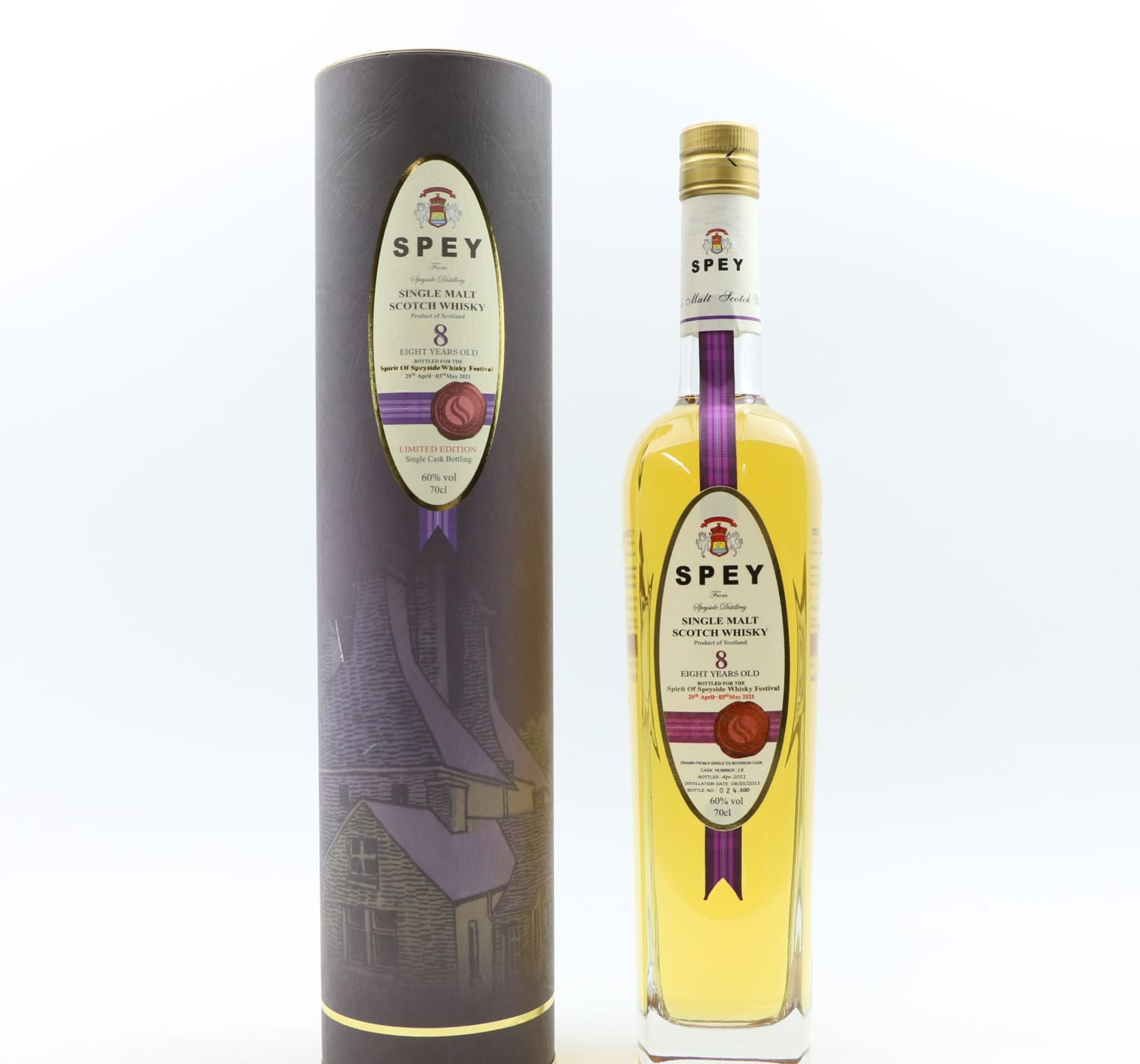 Spey 2013 8 Year Old Single Cask #18 Spirit Of Speyside Whisky Festival 2021 Whisky
