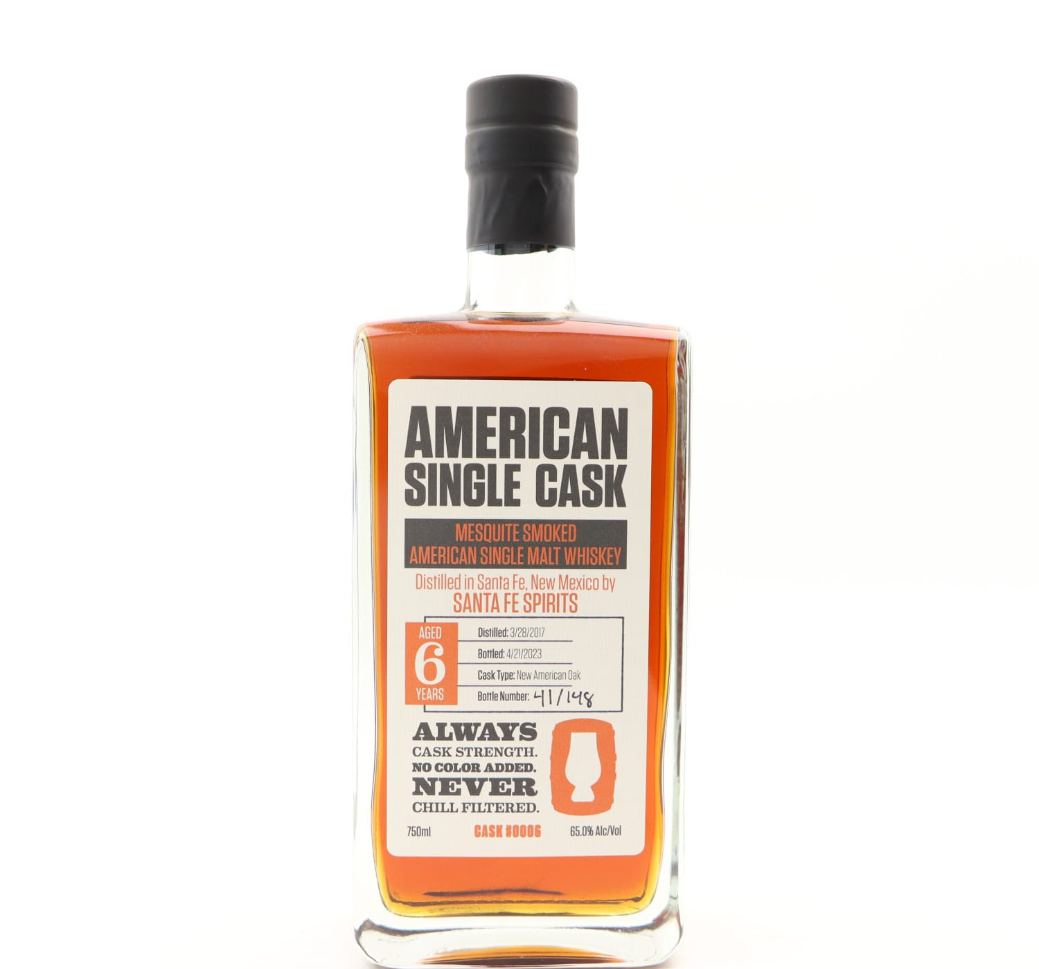 Santa Fe Spirits 2017 6 Year Old Mesquite Smoked American Single Malt Cask #0006 75cl Whisky