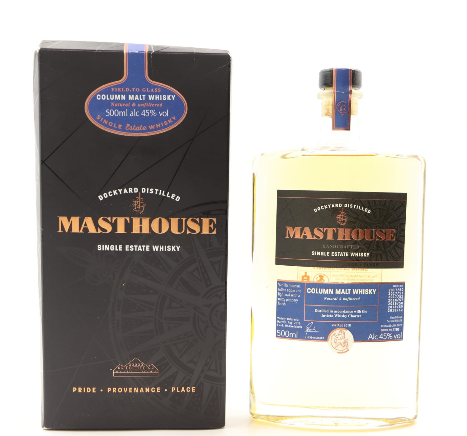 Copper Rivet 2018 Masthouse Column Malt 50cl Whisky