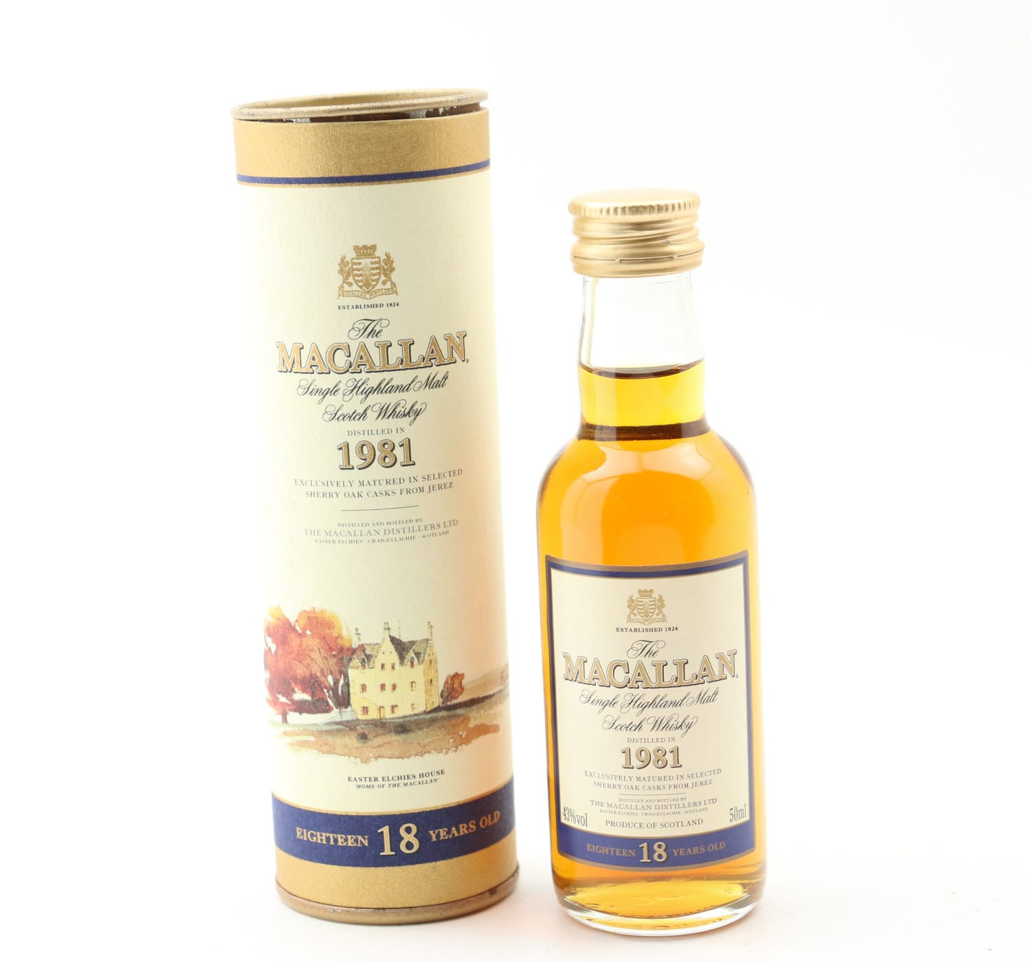 Macallan 1981 18 Year Old Mini 5cl Whisky 