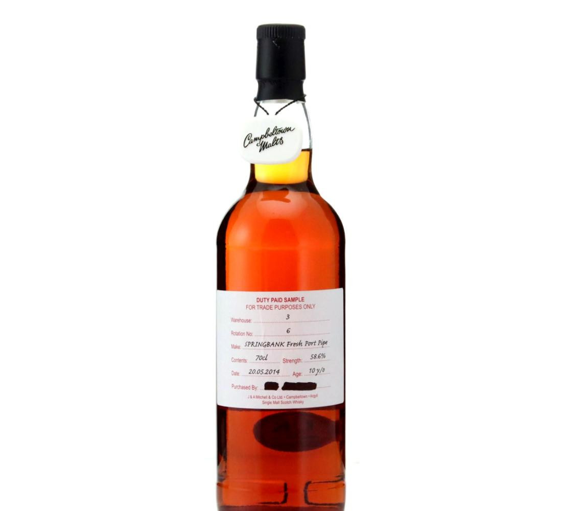 Springbank 2014 Duty Paid Sample 10 Year Old – Fresh Port Pipe Whisky