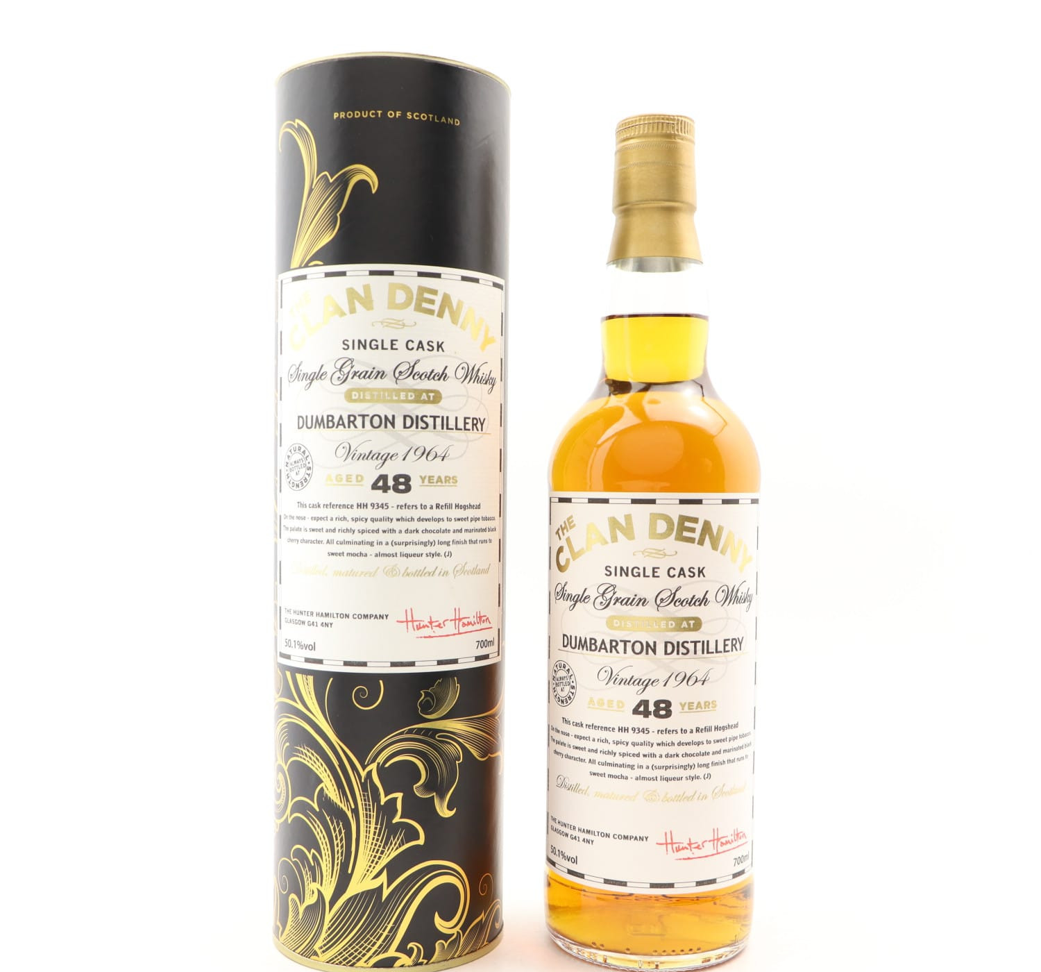Dumbarton 1964 48 Year Old Clan Denny Whisky 