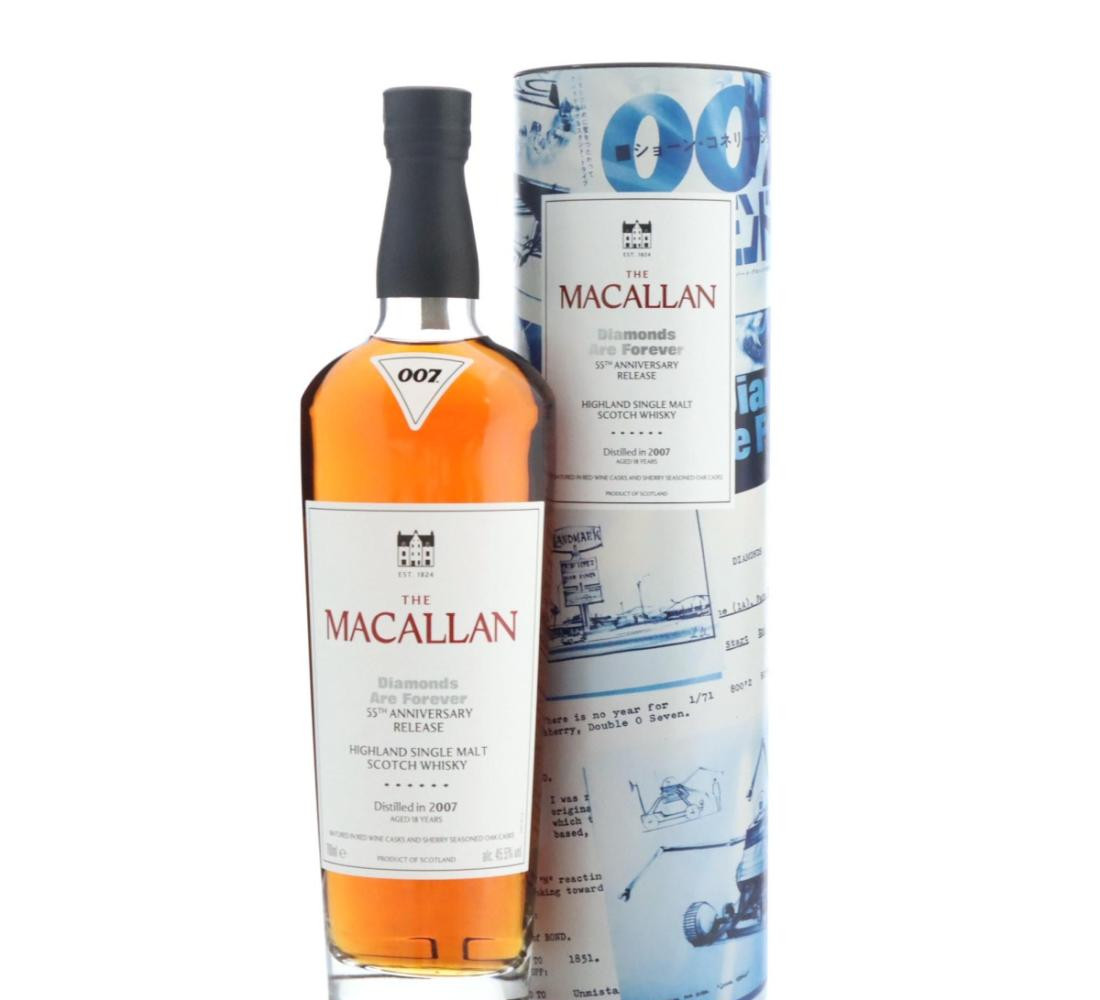 Macallan 2007 Diamonds Are Forever 18 Year Old – 55th Anniversary Release Whisky 