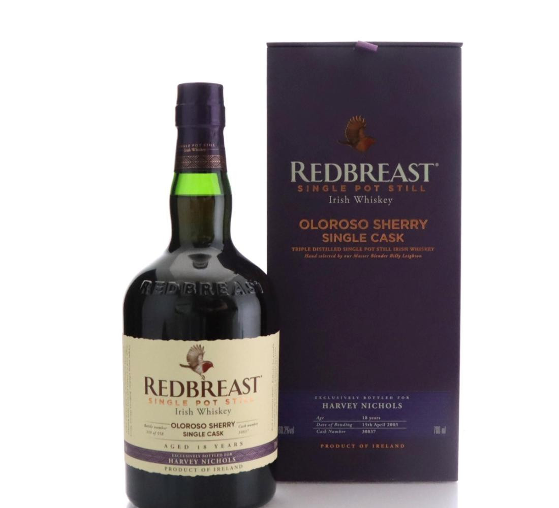 Redbreast 2003 Oloroso Sherry Single Cask 18 Year Old Single Pot Still Whisky 