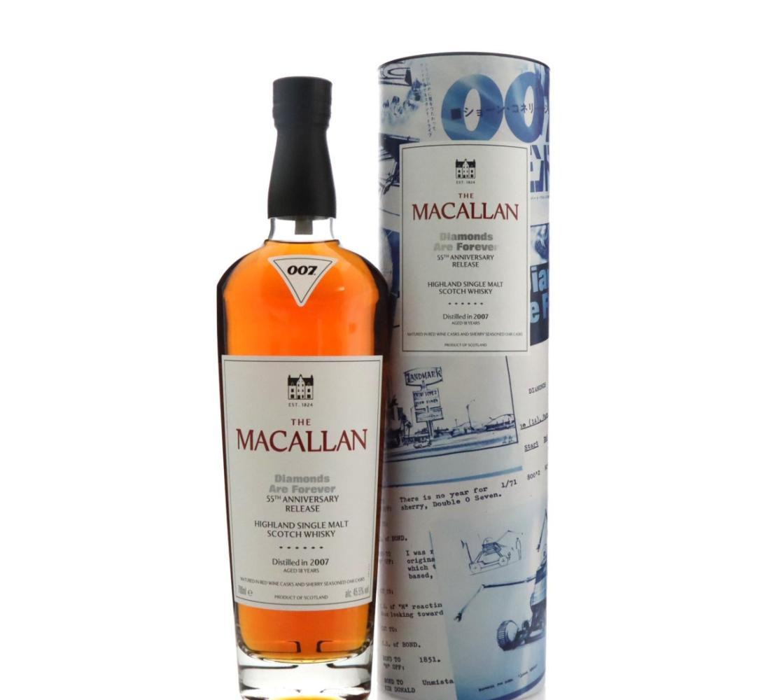 Macallan 2007 Diamonds Are Forever 18 Year Old – 55th Anniversary Release Whisky 