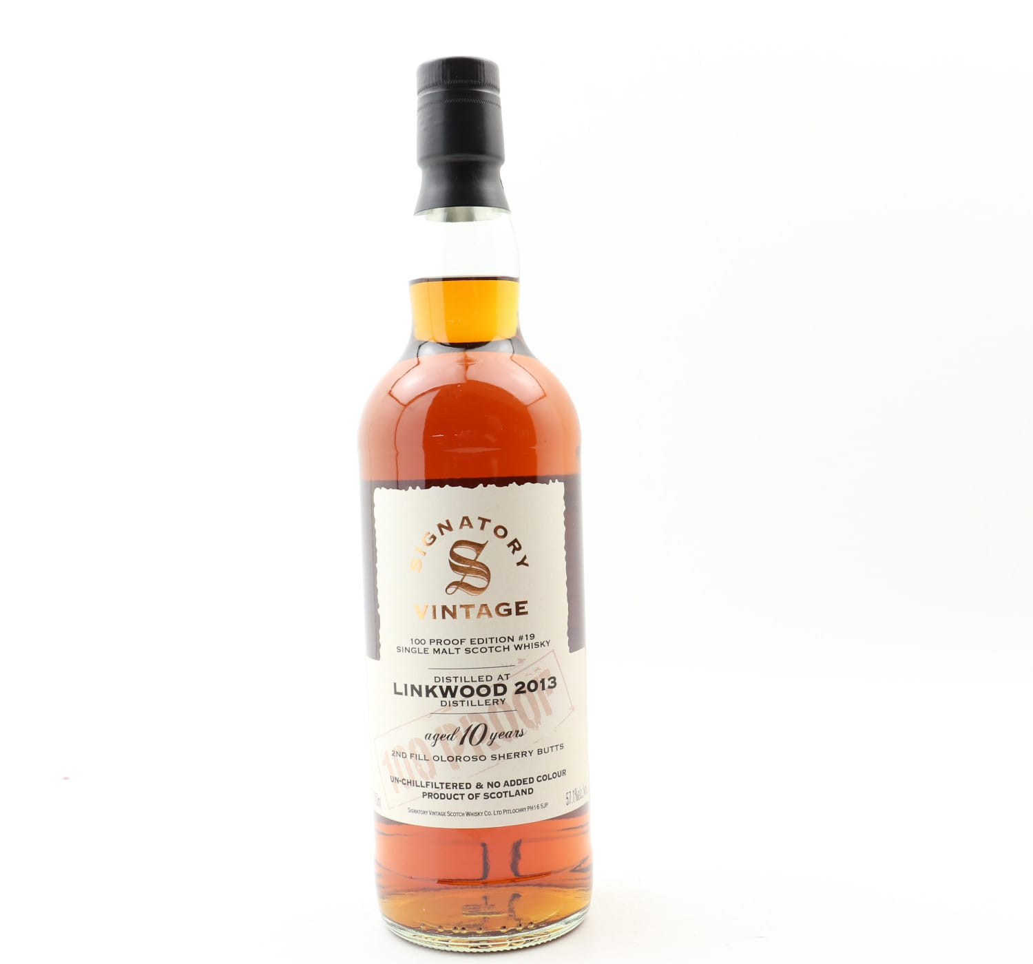 Linkwood 2013 10 Year Old Signatory 100º Prood Edition #19 Whisky 