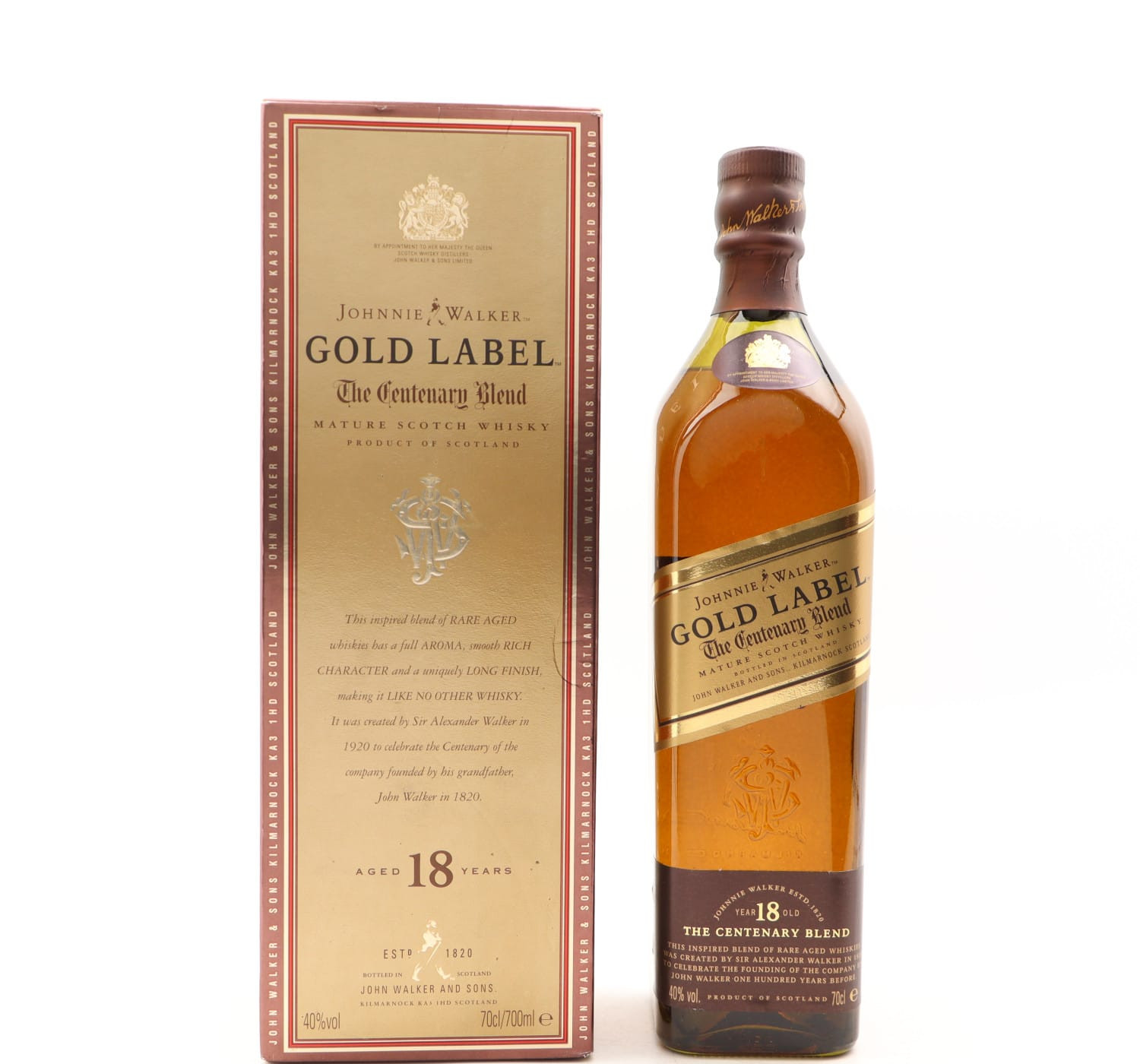 Johnnie Walker 18 Year Old Gold Label Centenary Blend Whisky