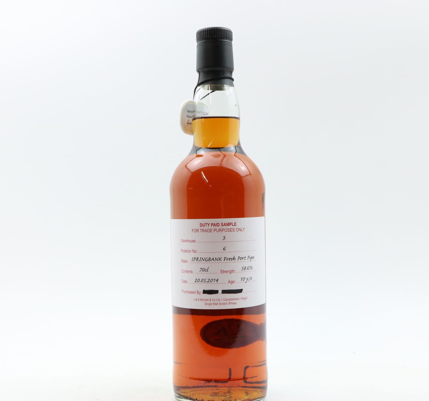 Springbank 2014 10 Year Old Duty Paid Sample Whisky