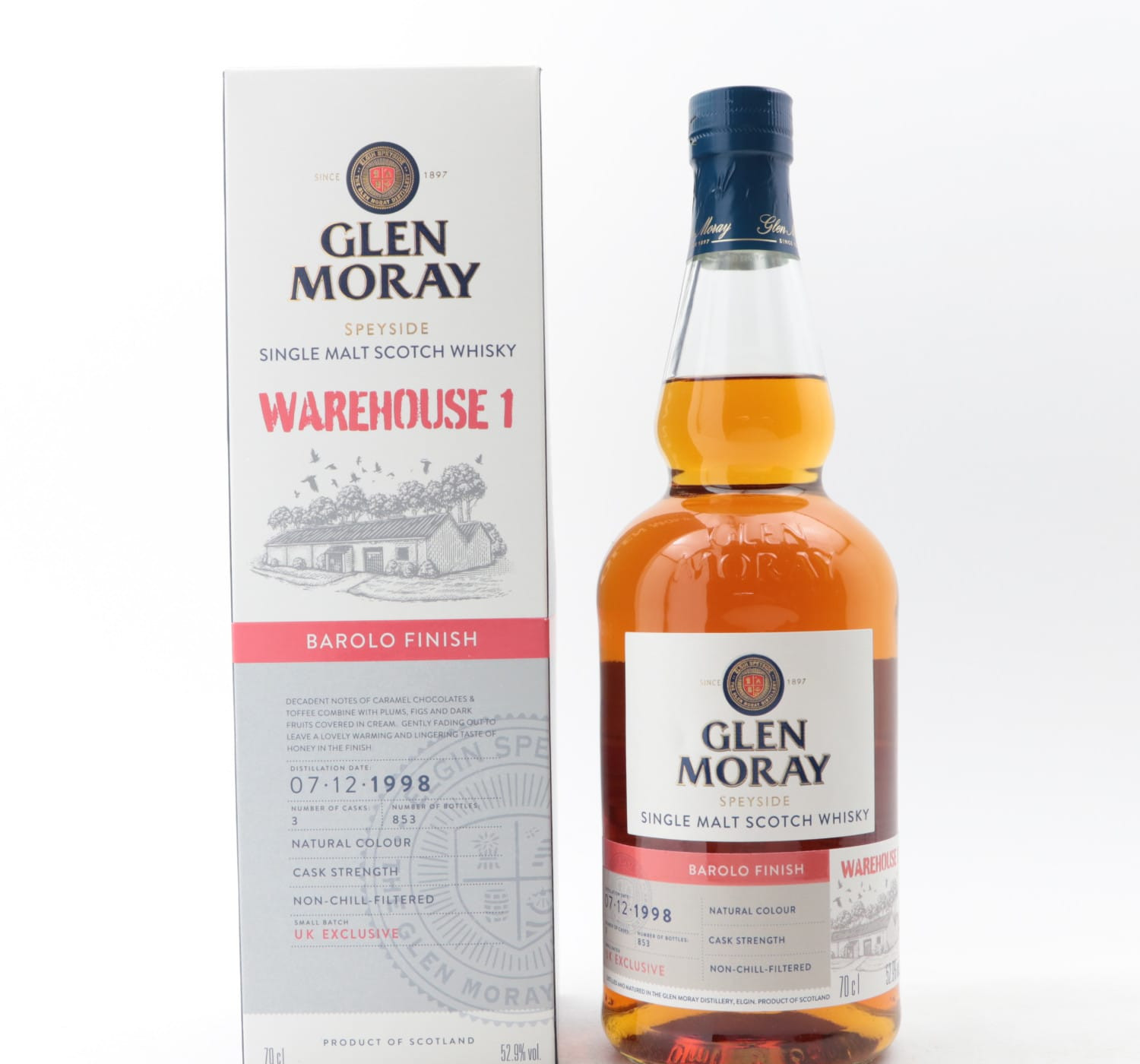 Glen Moray 1998 Warehouse 1 Barolo Finish Whisky 