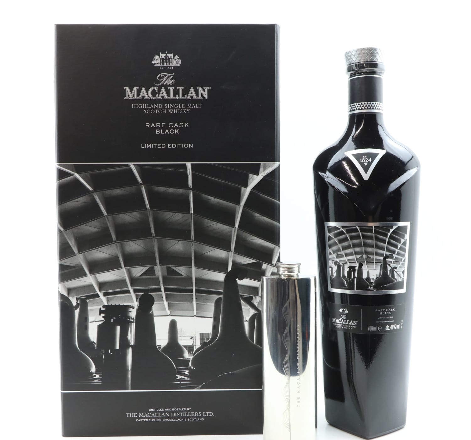 Macallan Rare Cask Black Limited Edition & Hip Flask Whisky