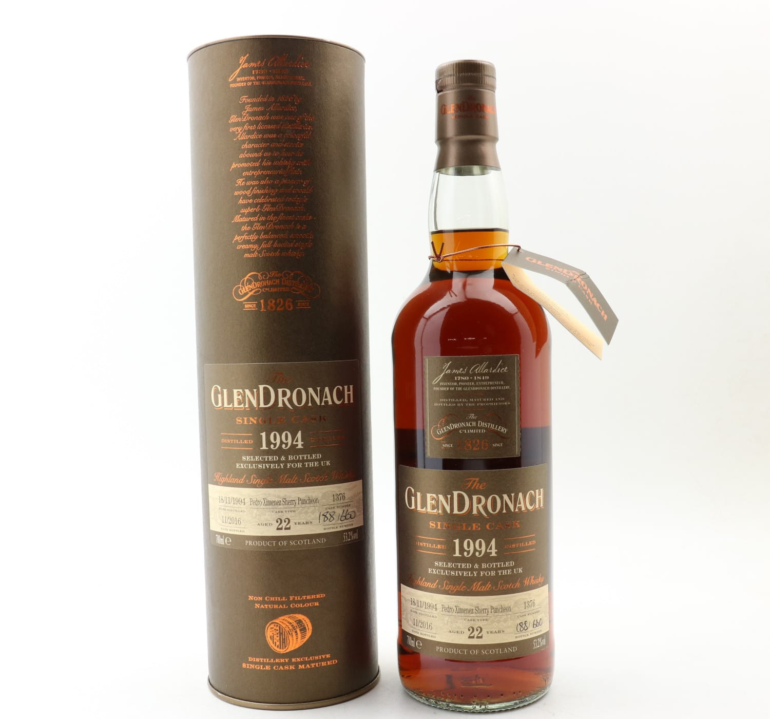GlenDronach 1994 22 Year Old Single Cask #1376 Whisky 