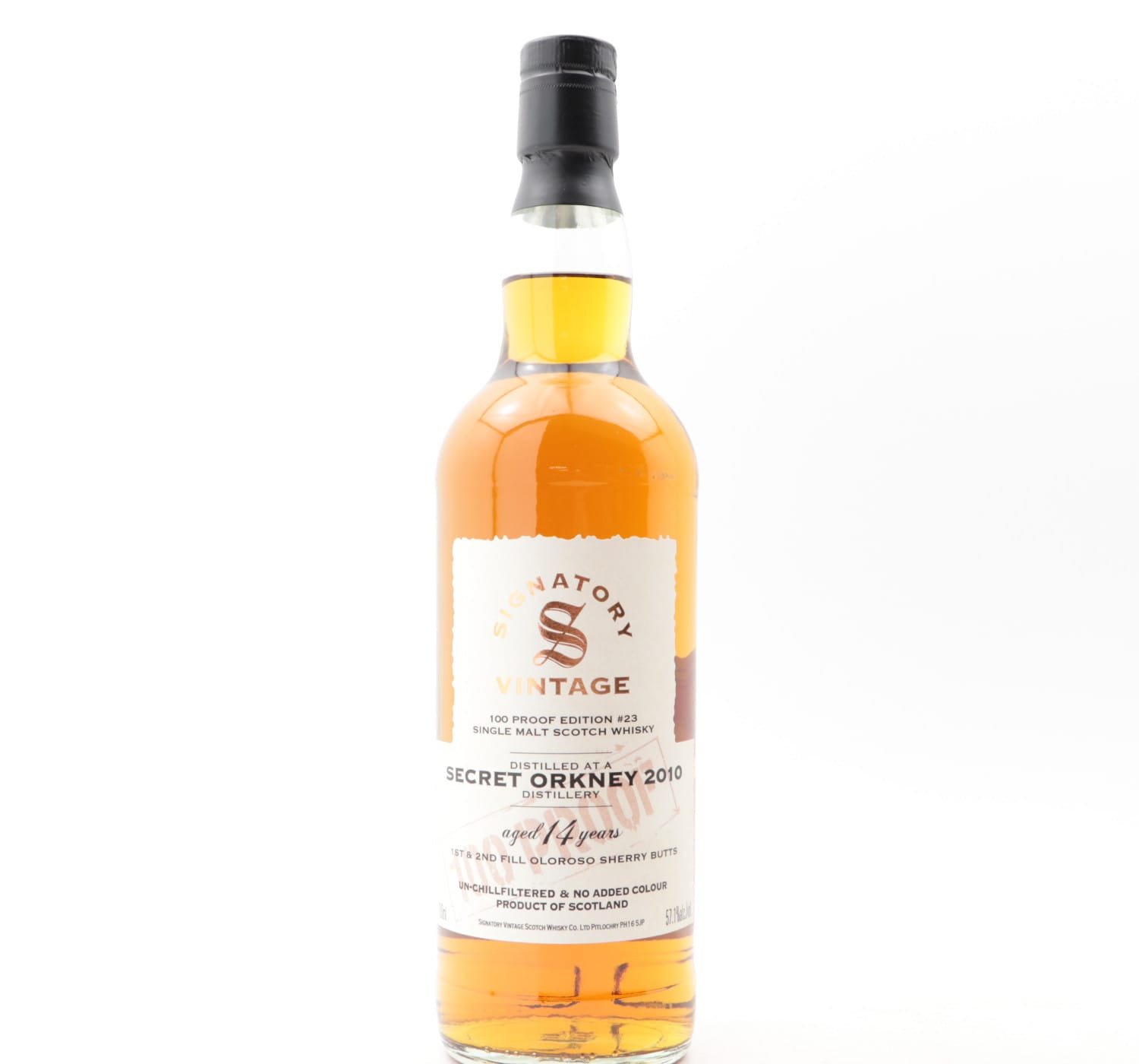 Secret Orkney 2010 14 Year Old Signatory 100º Proof Edition #23 Whisky 