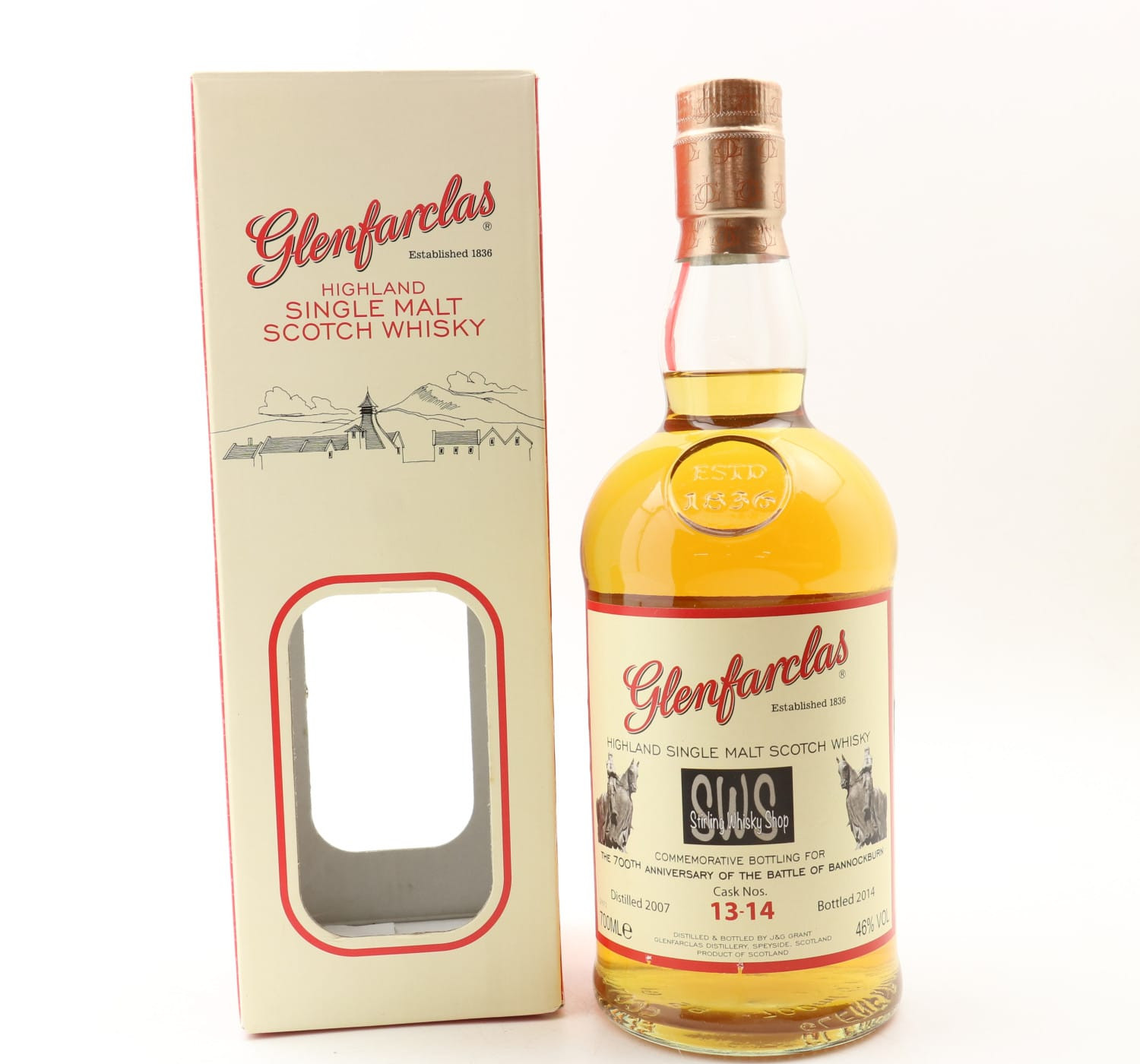 Glenfarclas 2007 For Stirling Whisky Shop To Comemorate 700th Anniversary Of Bannockburn Whisky 
