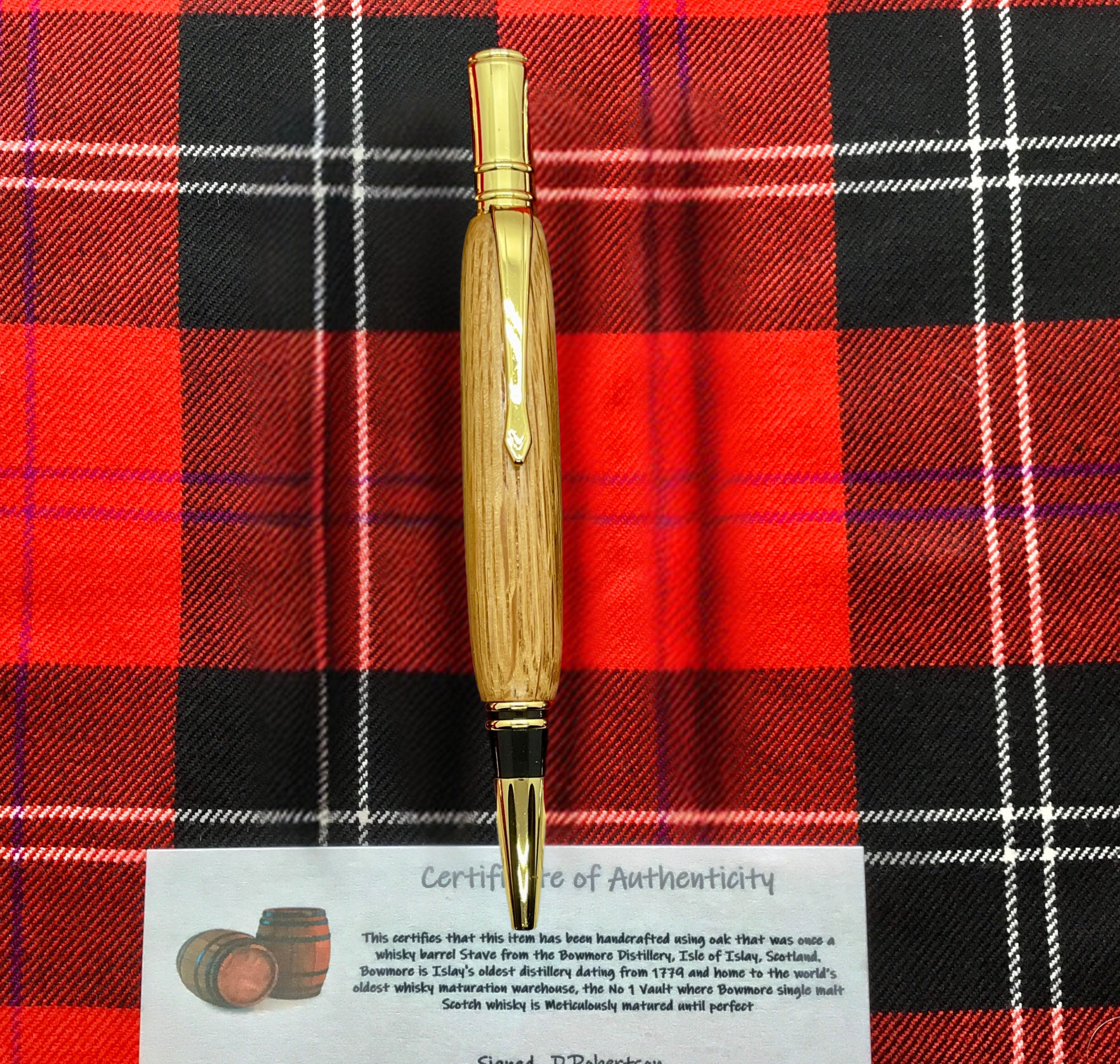 Whisky Oak Barrel Wooden Ballpoint Twist Pen - Image 4